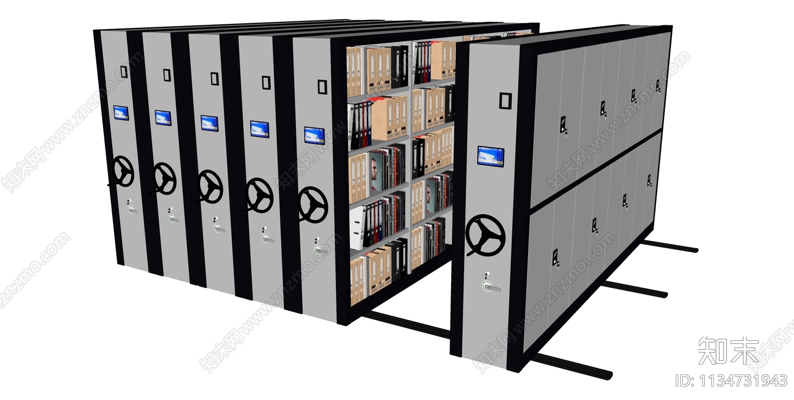 现代密集柜SU模型下载【ID:1134731943】
