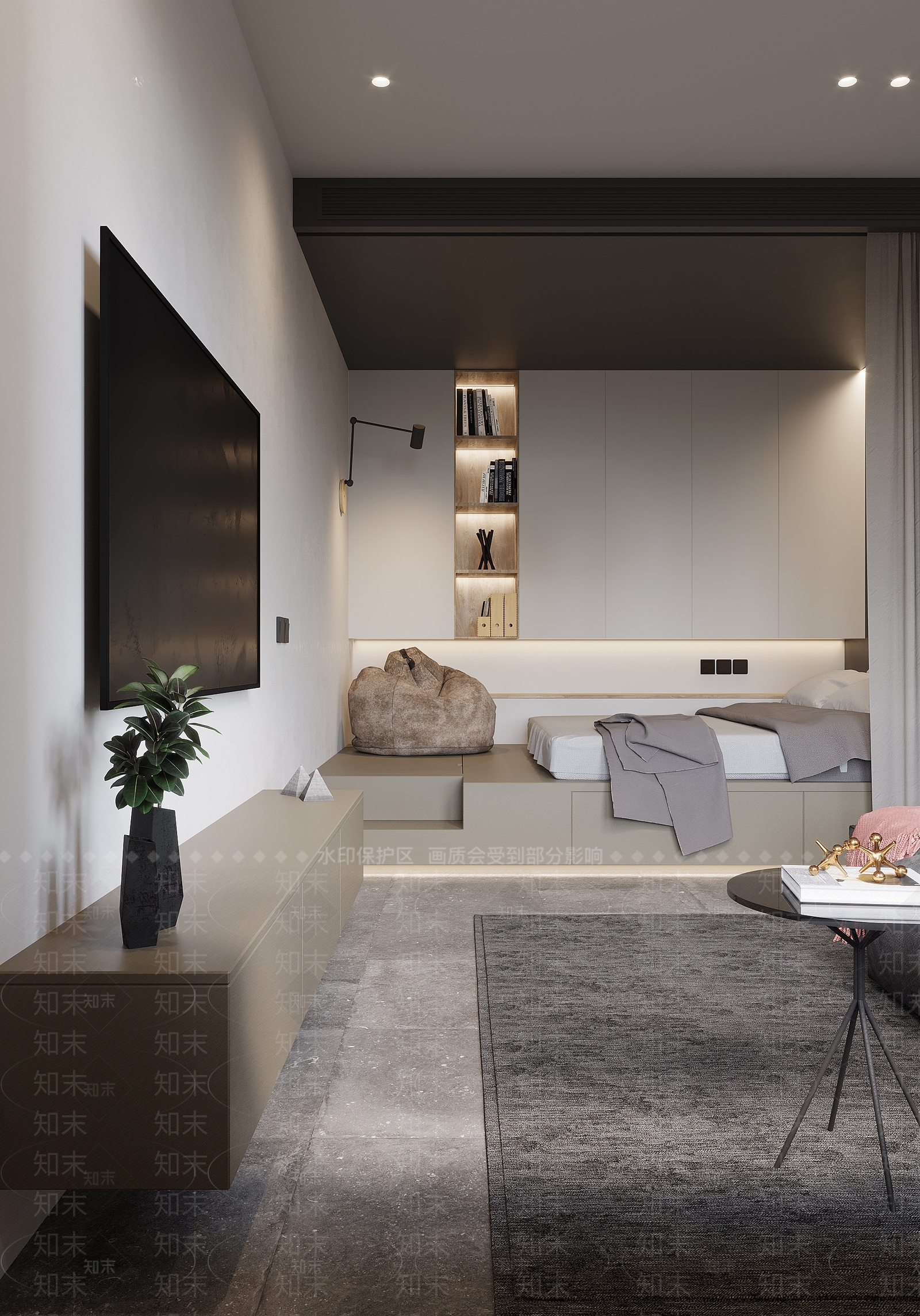 现代单身公寓3D模型下载【ID:1134732740】