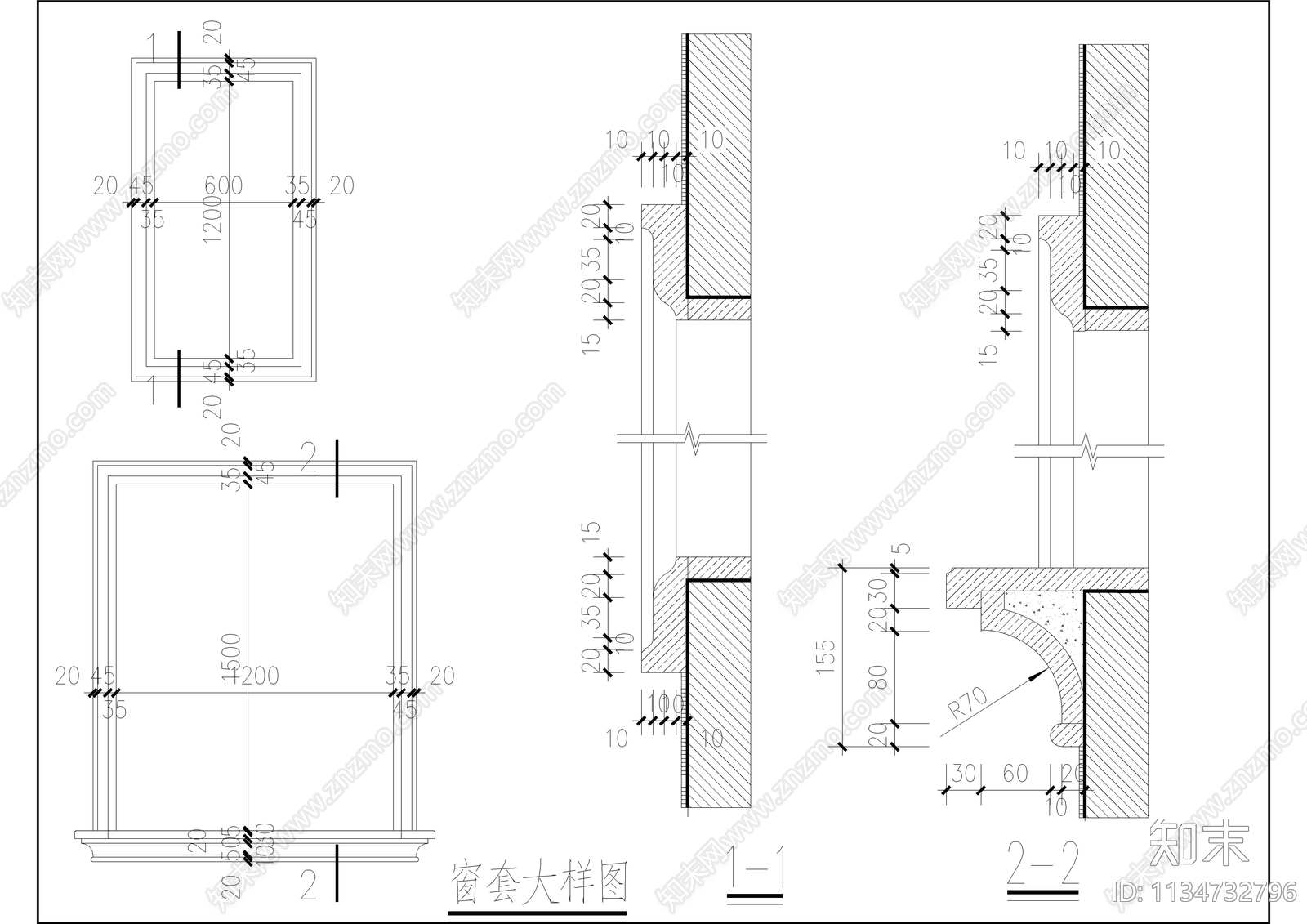 农村自建三层欧式别墅建筑cad施工图下载【ID:1134732796】