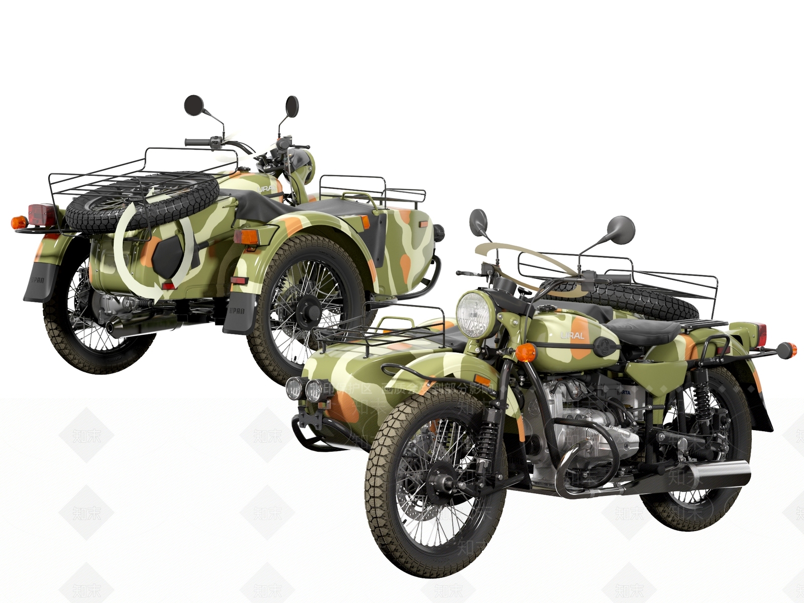 三轮摩托车3D模型下载【ID:1134732715】