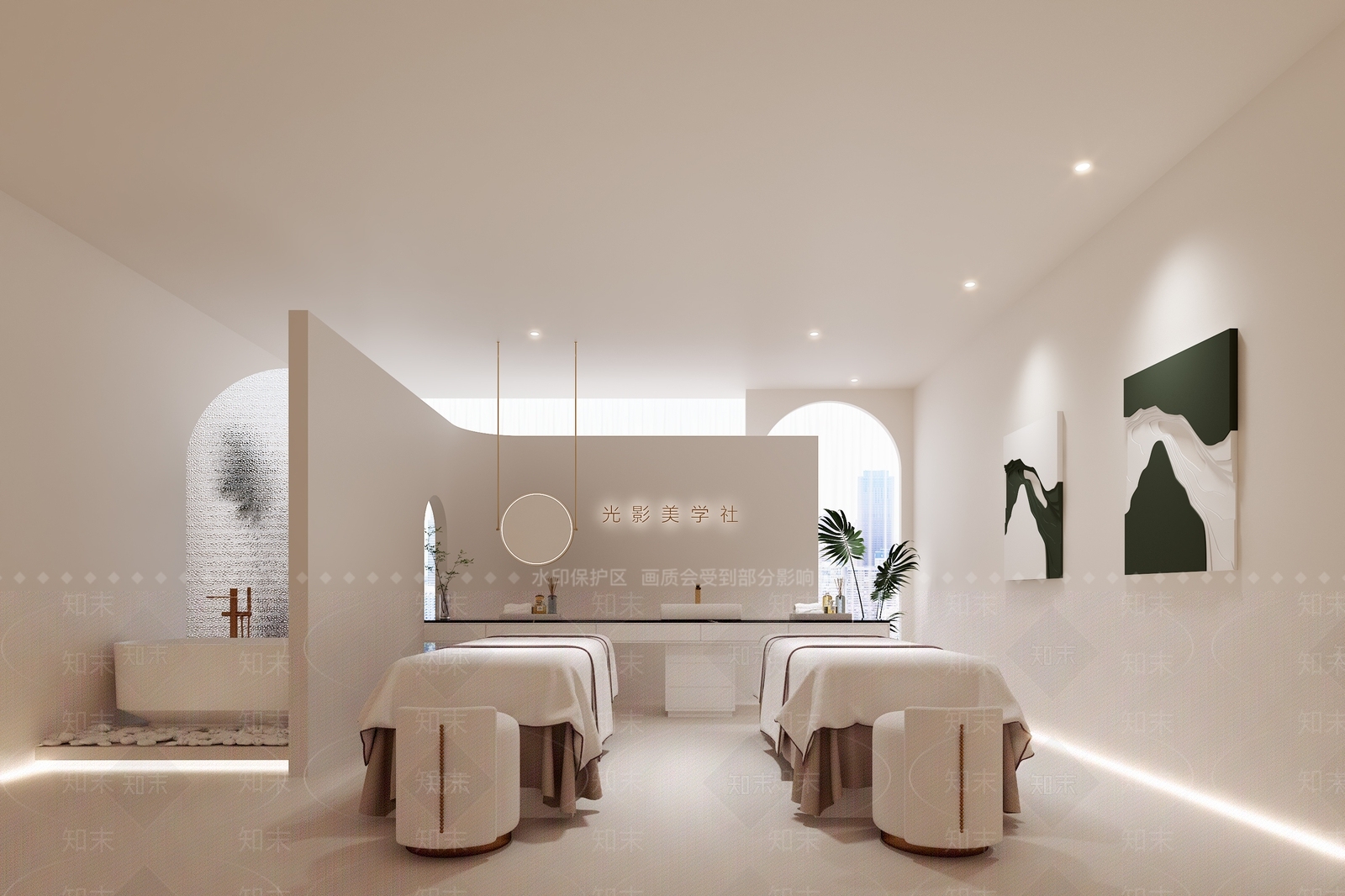 侘寂美容SPA店包间3D模型下载【ID:1134733280】