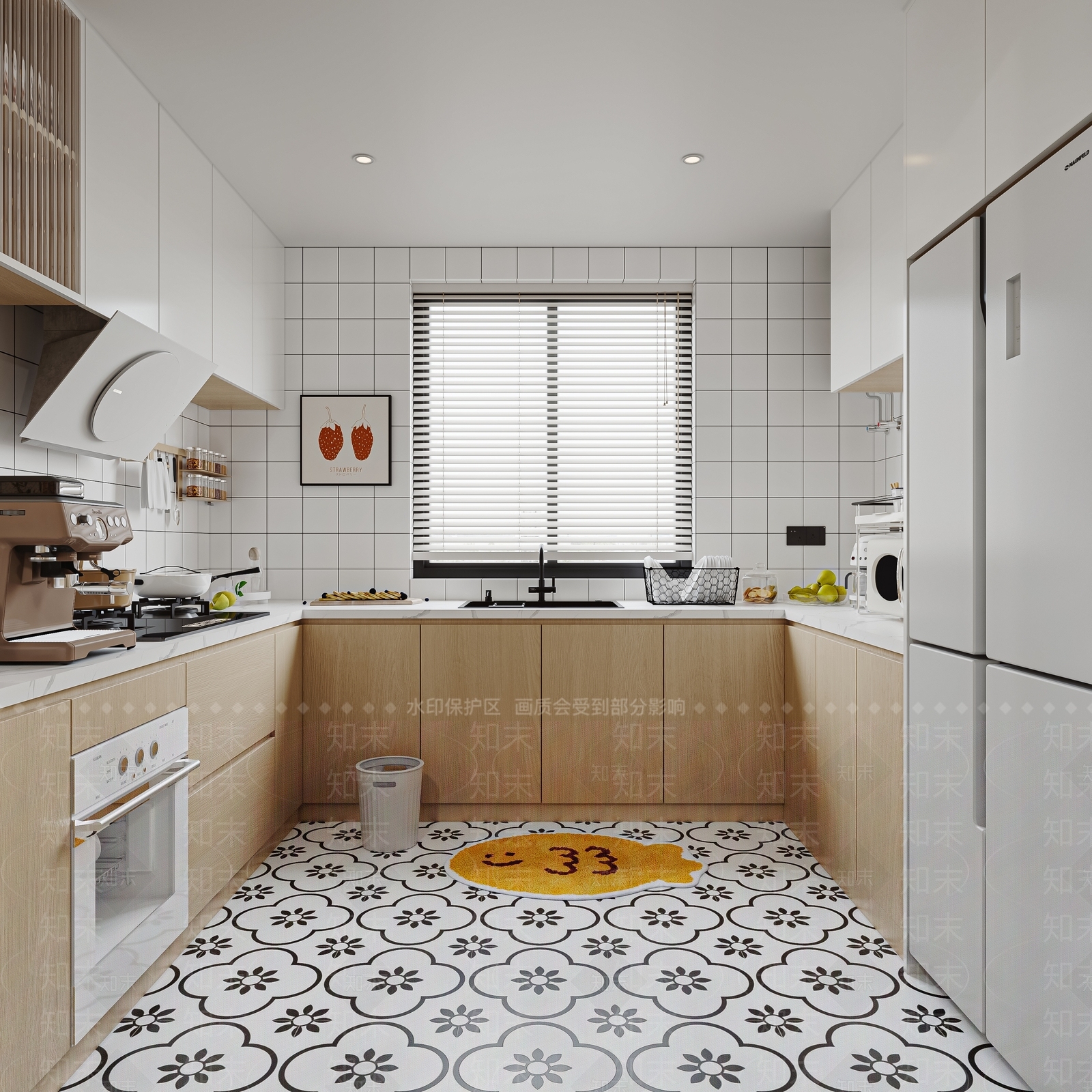 北欧原木风厨房3D模型下载【ID:1134734899】