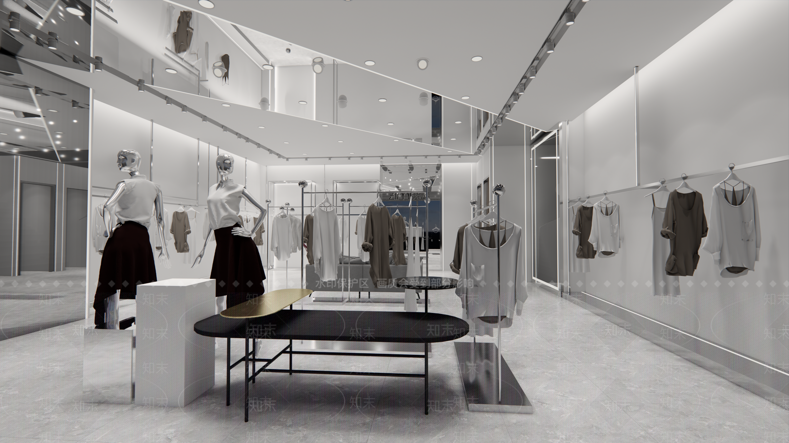 侘寂风女装店SU模型下载【ID:1134738818】