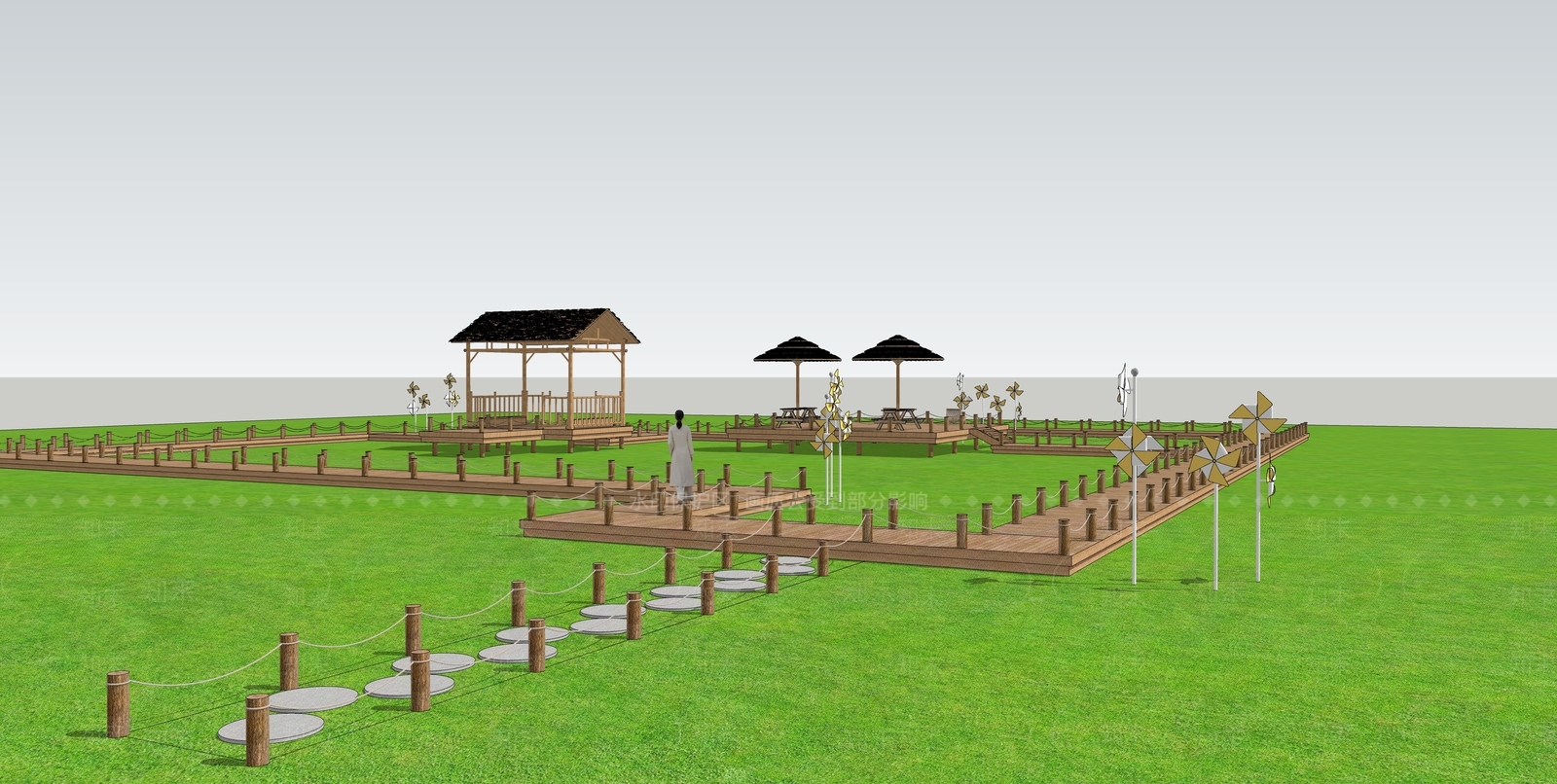 现代乡村公园SU模型下载【ID:1134744834】