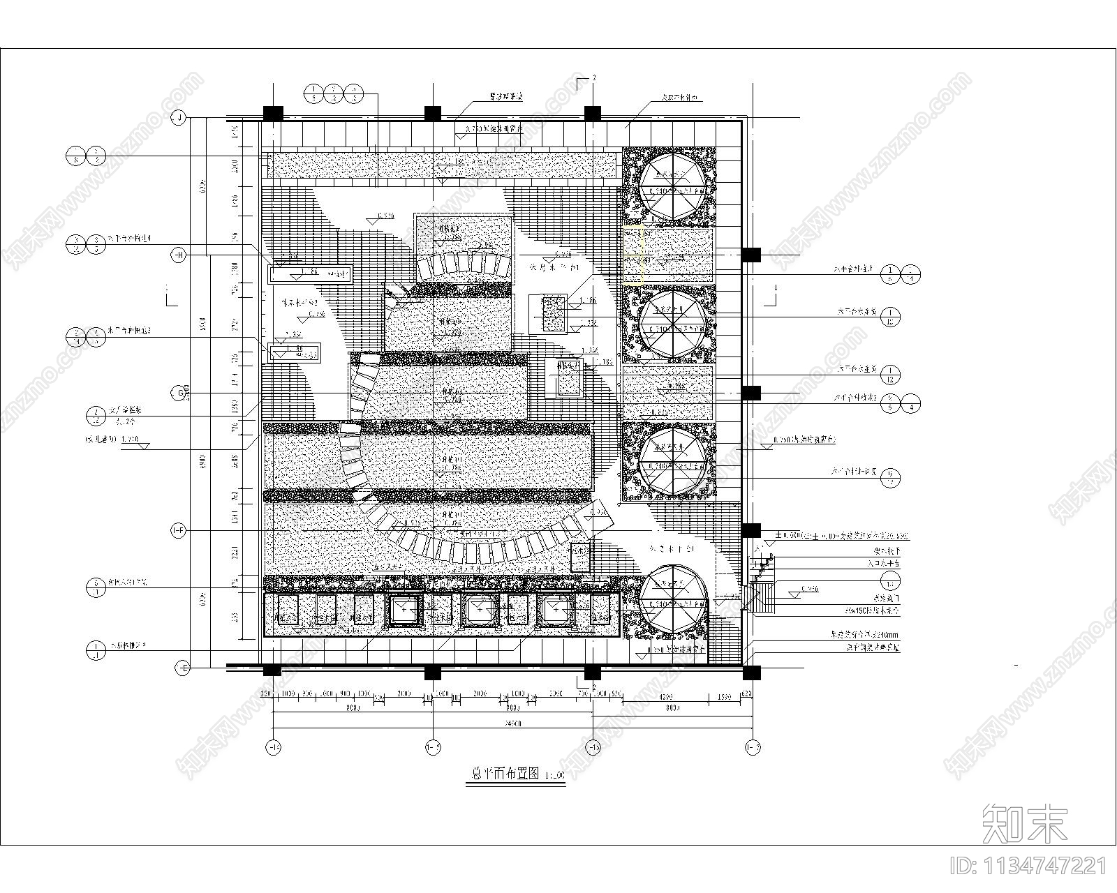 屋顶花园全套cad施工图下载【ID:1134747221】