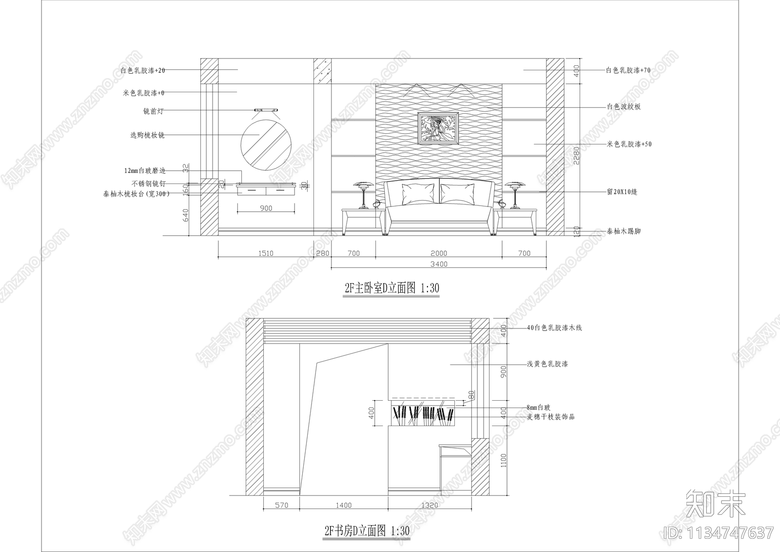 复式住宅室内cad施工图下载【ID:1134747637】