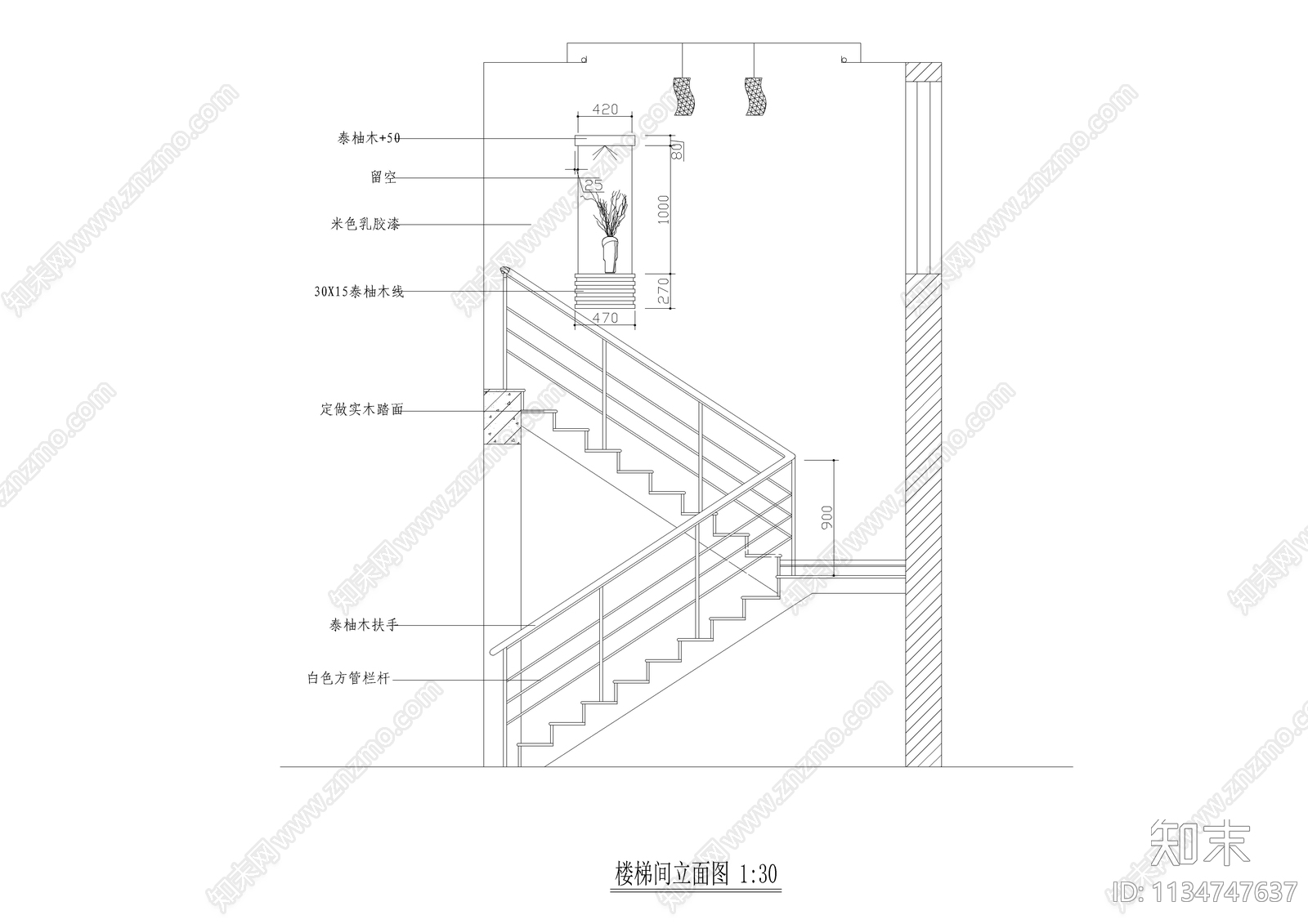 复式住宅室内cad施工图下载【ID:1134747637】