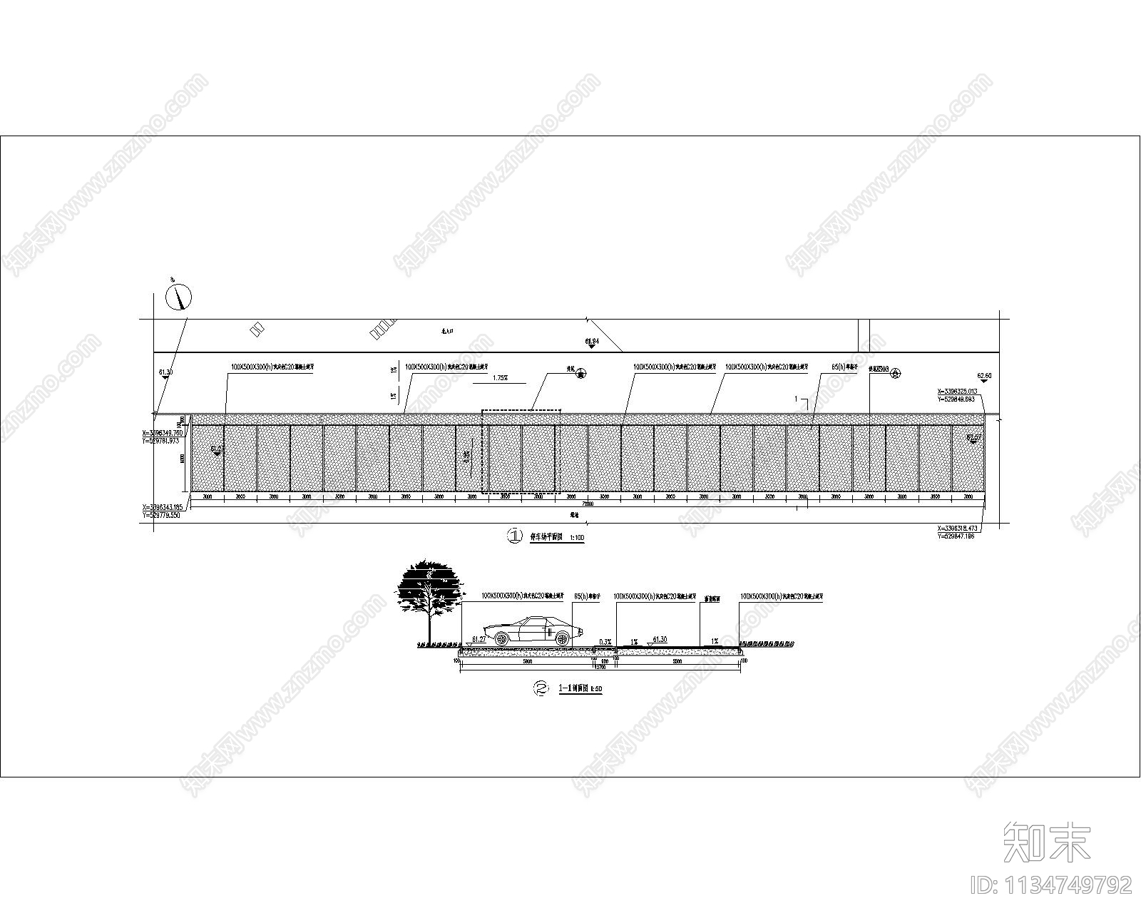 入口停车场详图cad施工图下载【ID:1134749792】