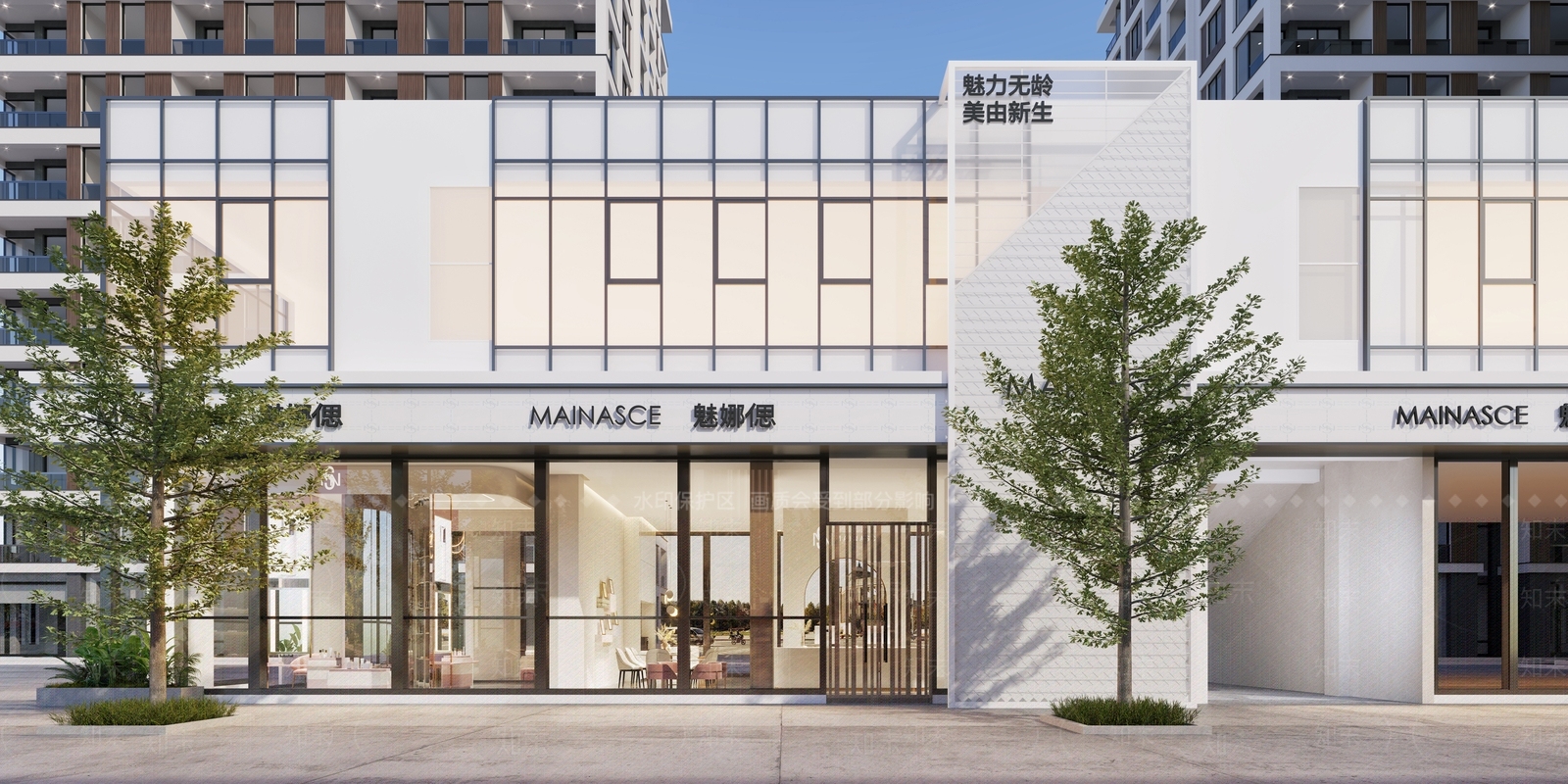 现代化妆品店门头3D模型下载【ID:1134768794】