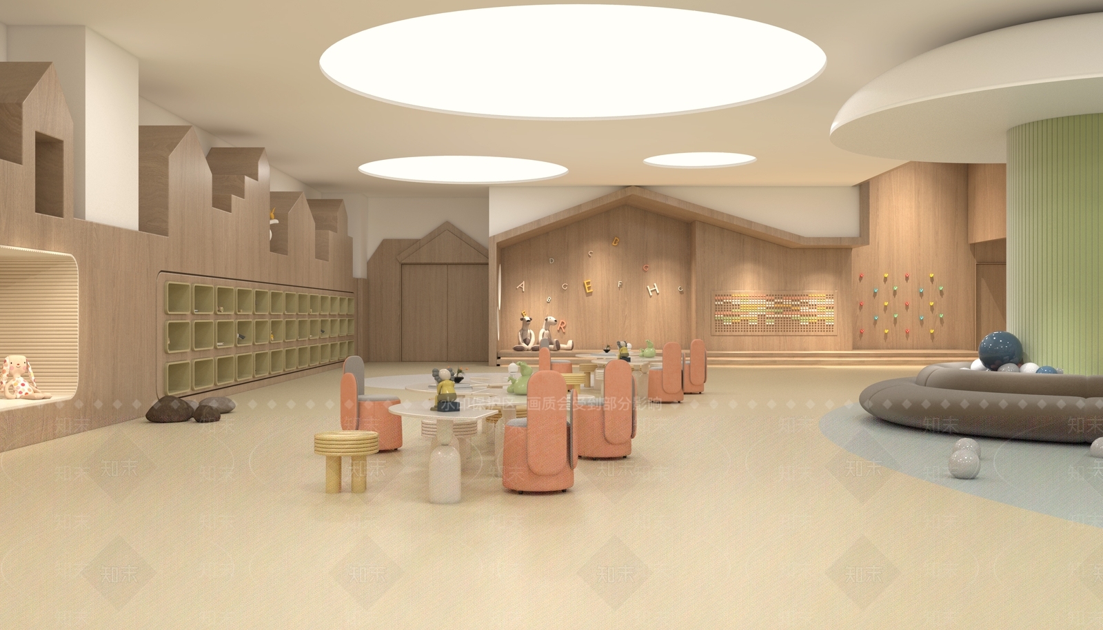 现代幼儿园活动区3D模型下载【ID:1135475322】