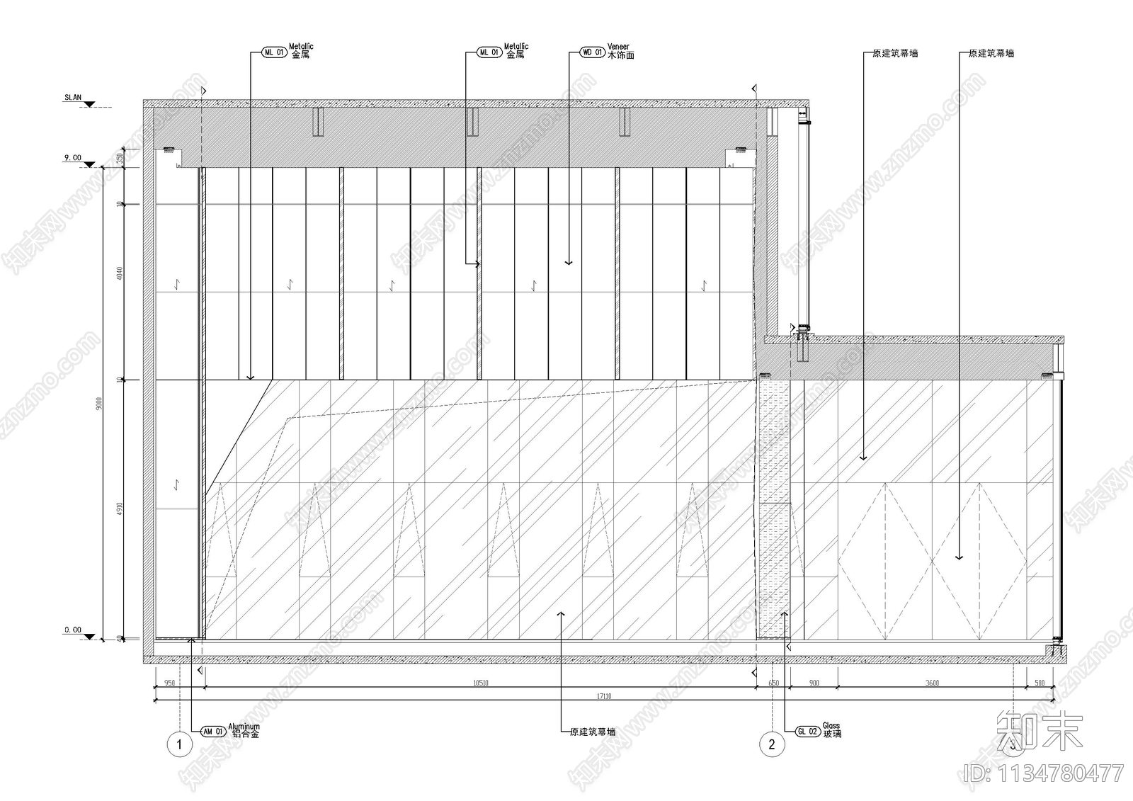 办公大堂cad施工图下载【ID:1134780477】