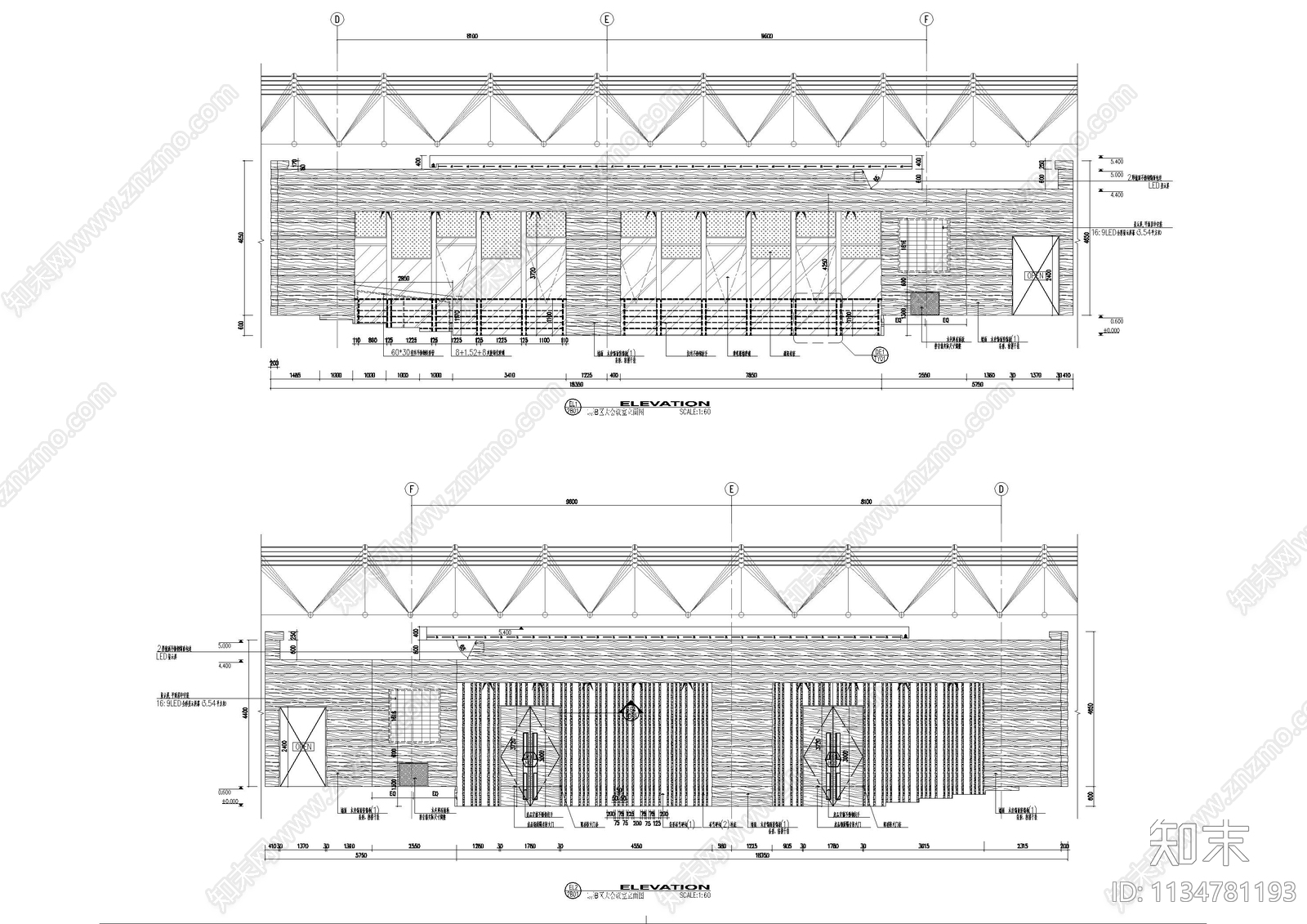 大型办公室会议室cad施工图下载【ID:1134781193】