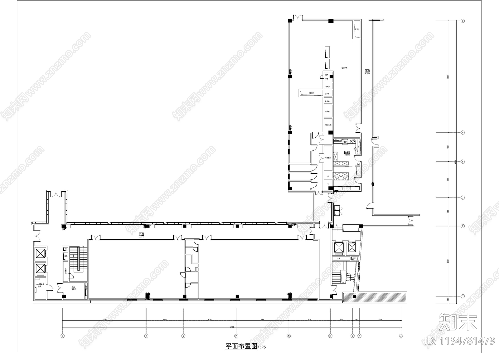 公共餐厅cad施工图下载【ID:1134781479】