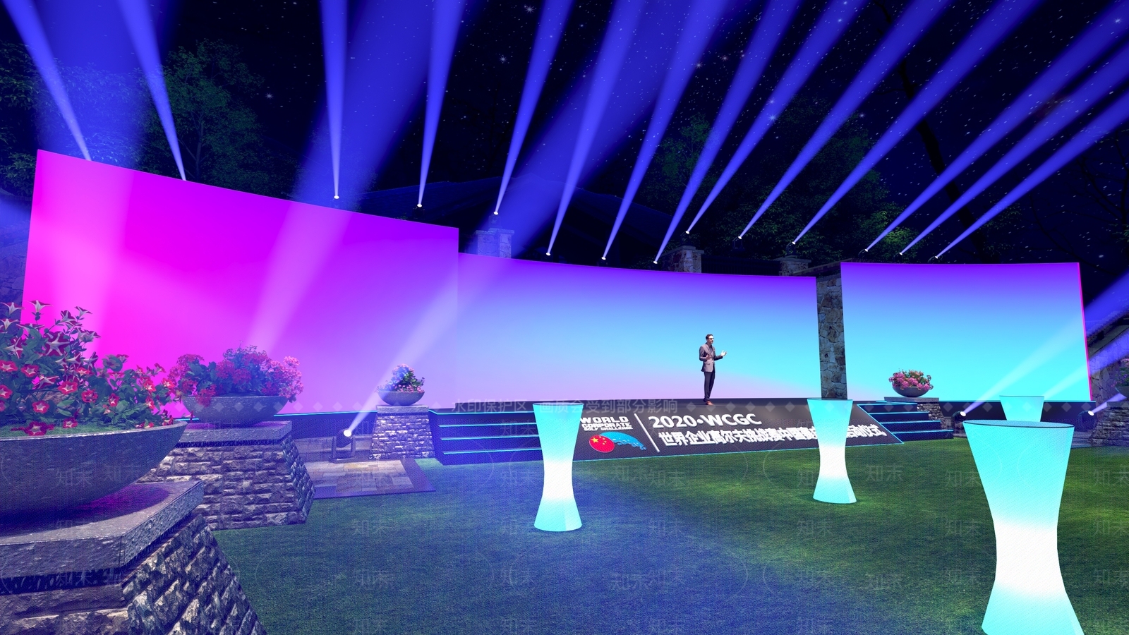 现代户外舞台3D模型下载【ID:1134785460】