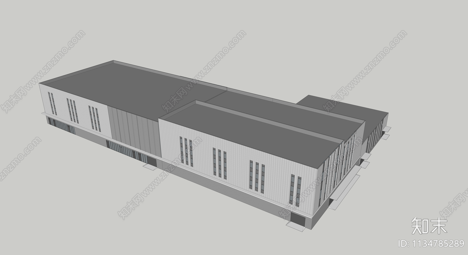 现代农业厂房SU模型下载【ID:1134785289】