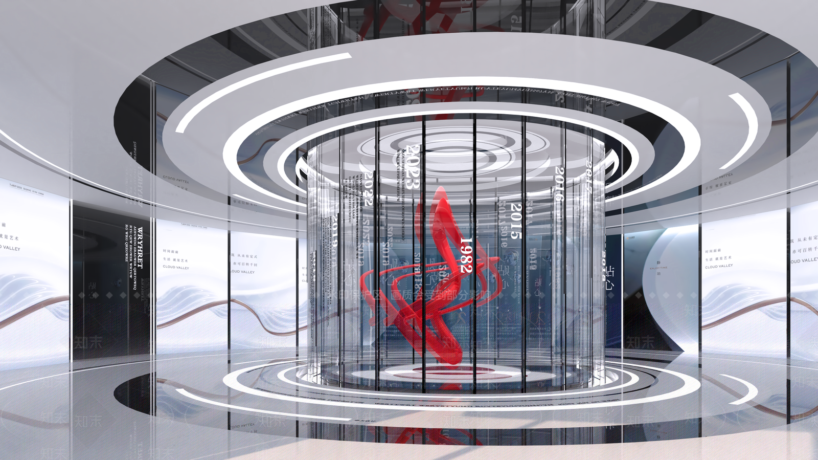 现代党建展厅SU模型下载【ID:1134795525】