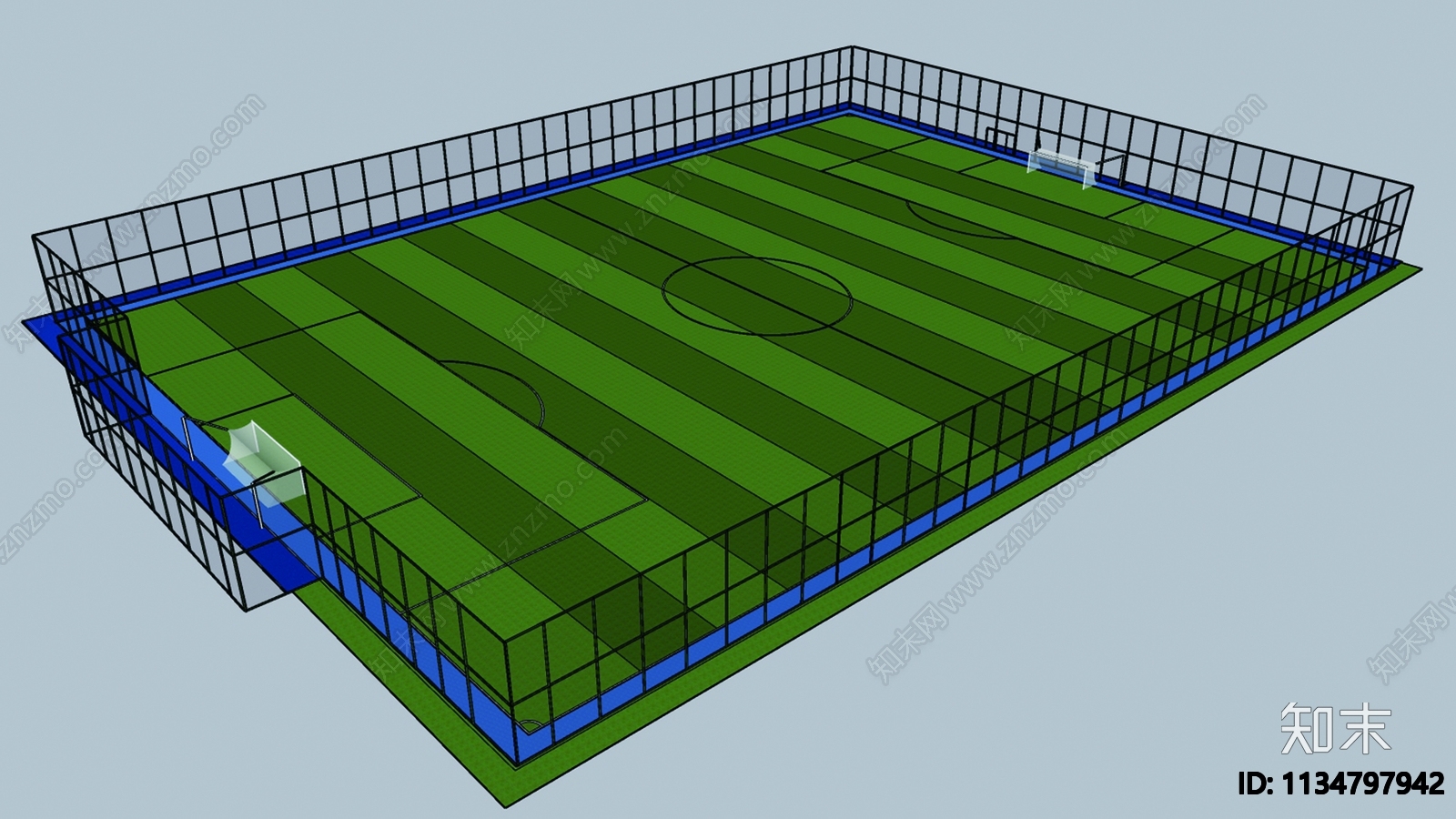 现代足球场SU模型下载【ID:1134797942】