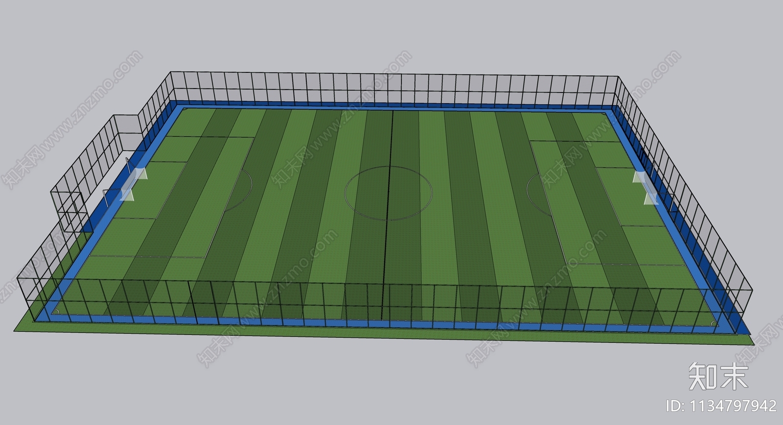 现代足球场SU模型下载【ID:1134797942】