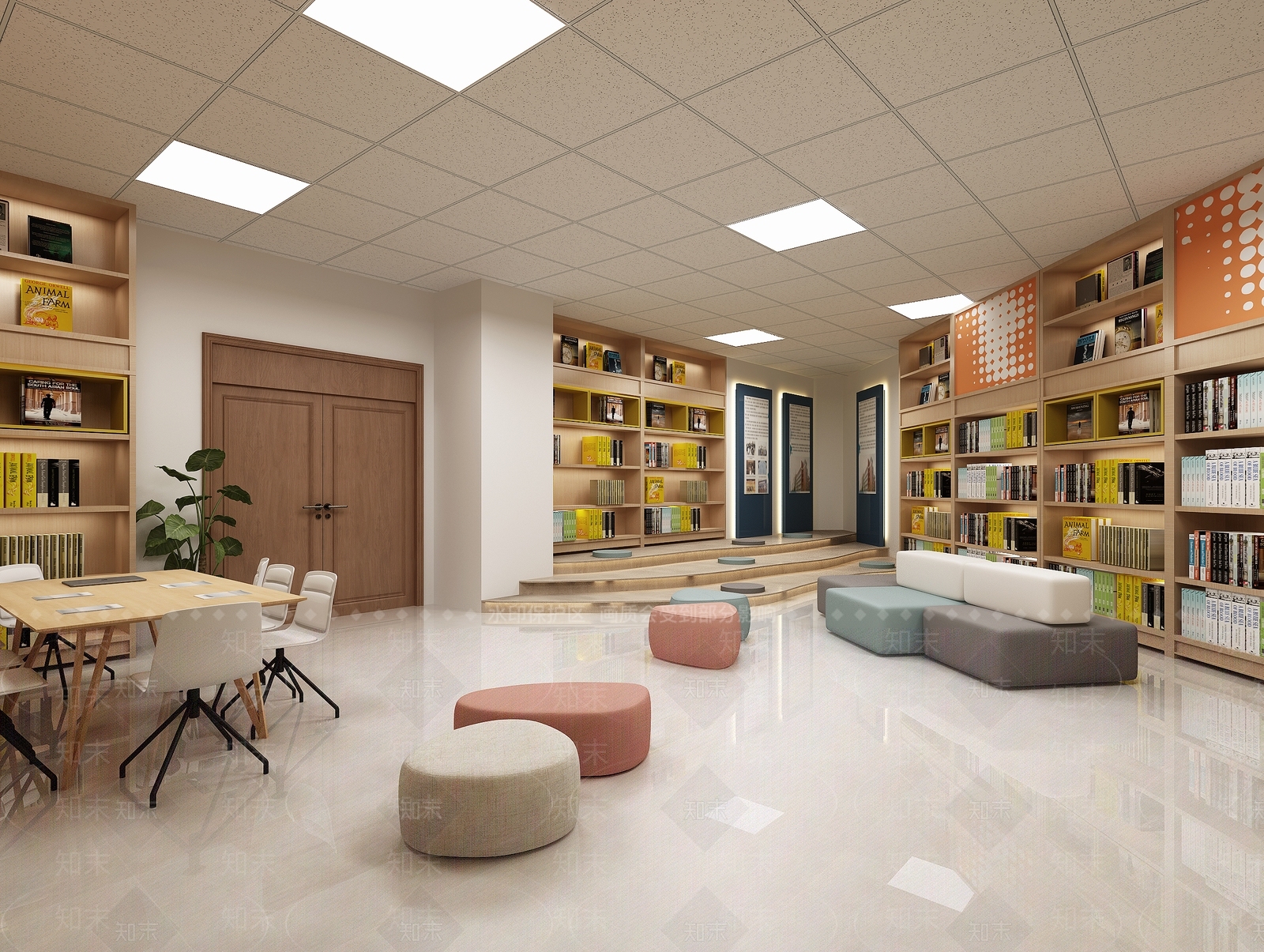现代书店3D模型下载【ID:1134800530】