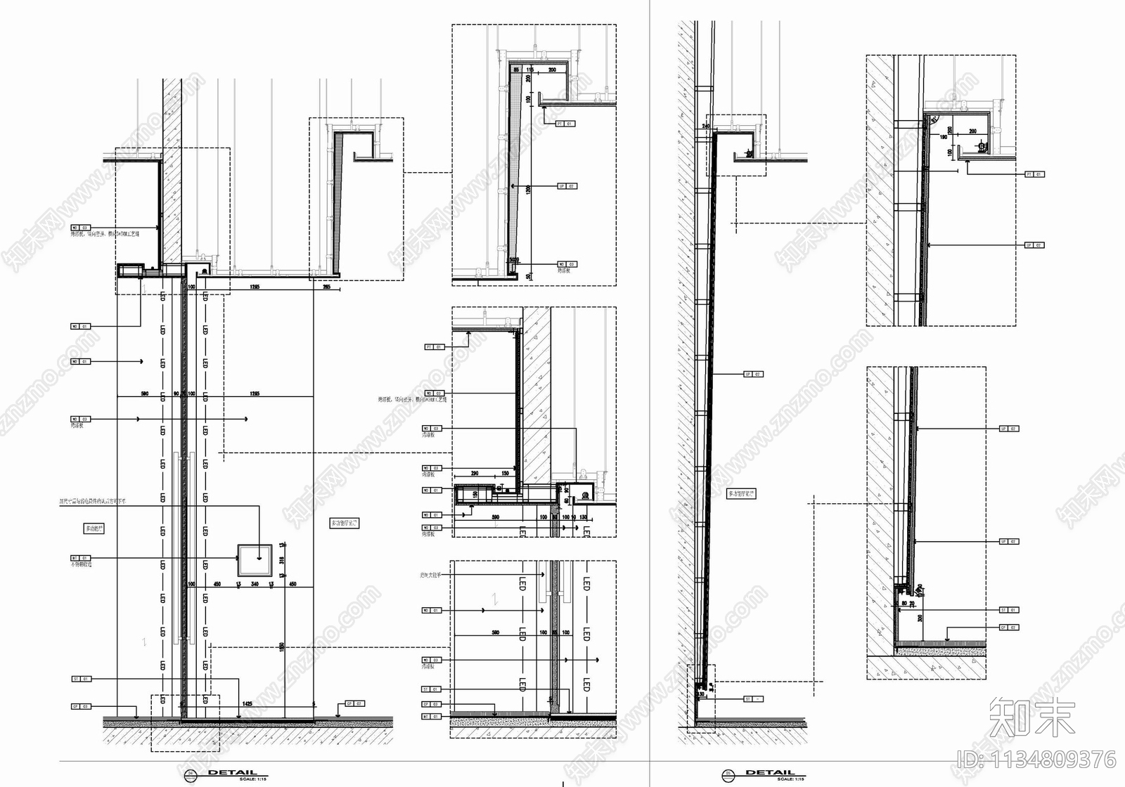 600㎡宴会厅室内cad施工图下载【ID:1134809376】