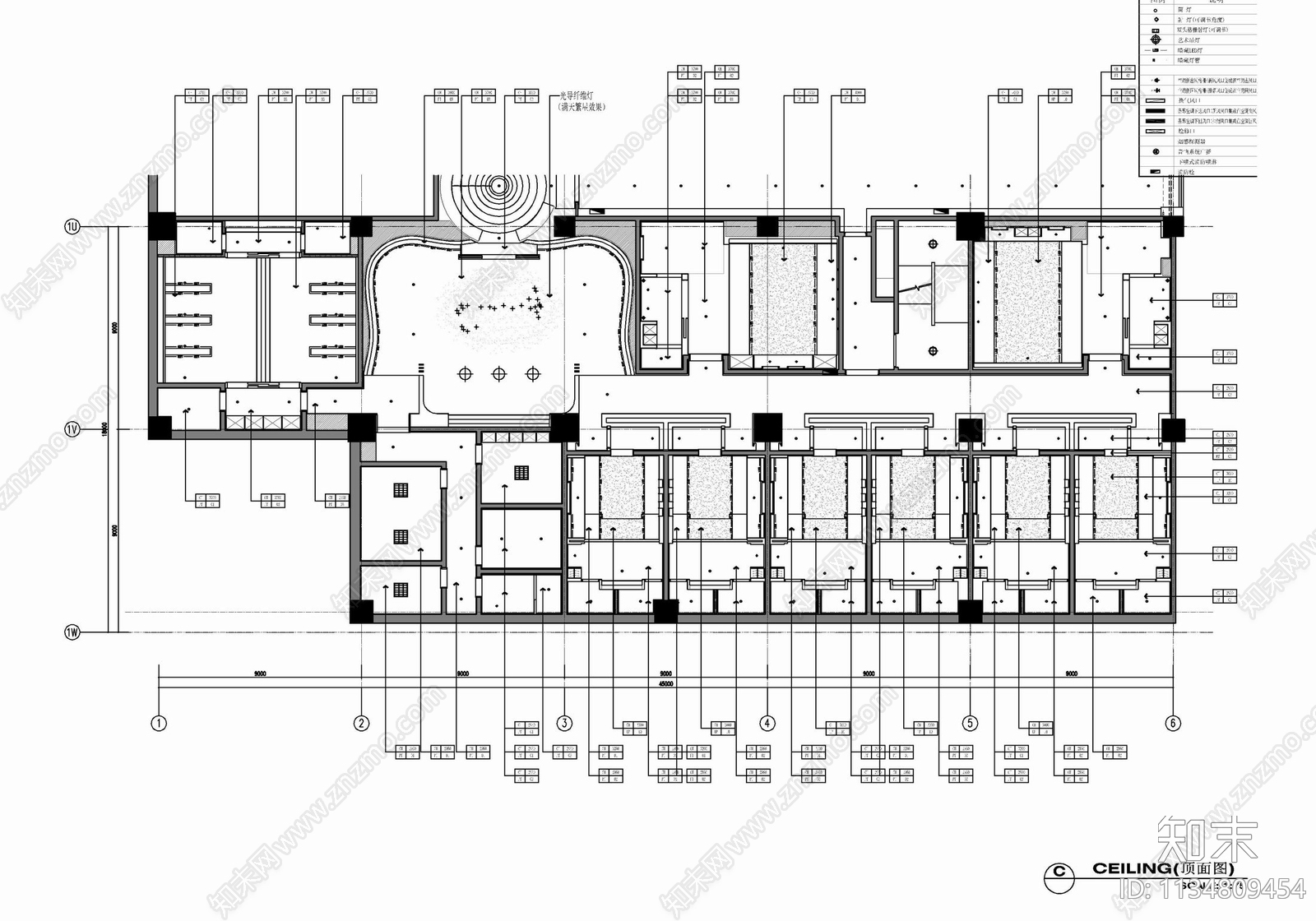 800㎡SPA中心室内cad施工图下载【ID:1134809454】