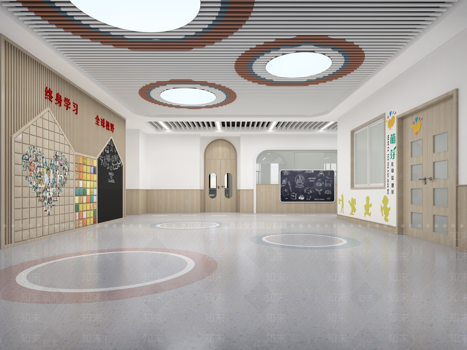 现代幼儿园大厅3D模型下载【ID:1134810859】