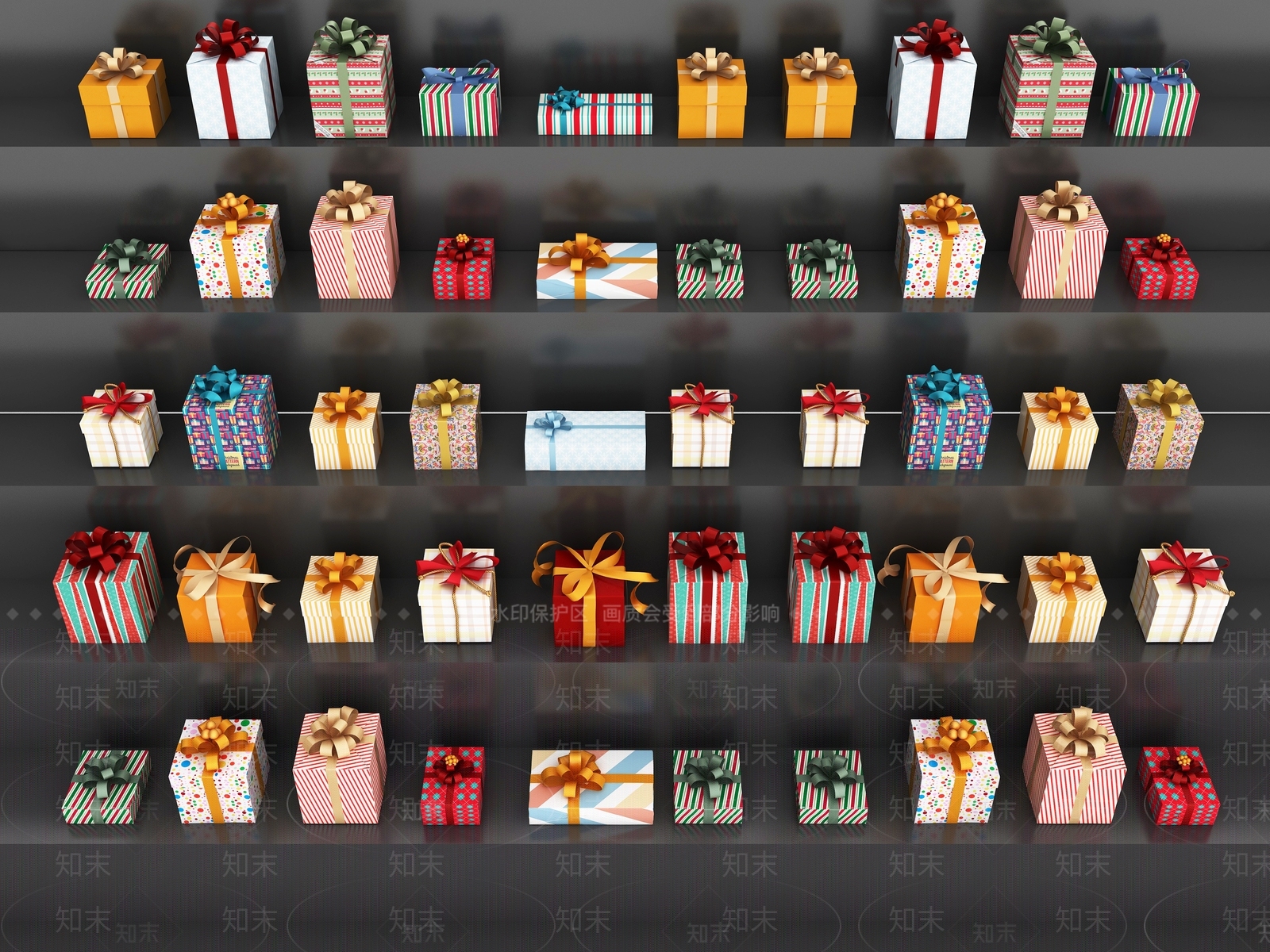 现代礼盒3D模型下载【ID:1134811199】