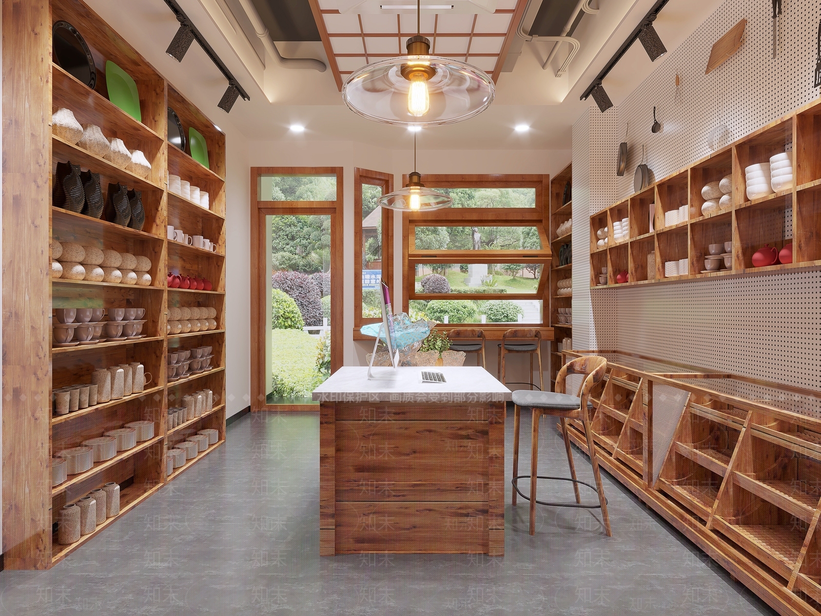日式原木玩具礼品店3D模型下载【ID:1134813753】