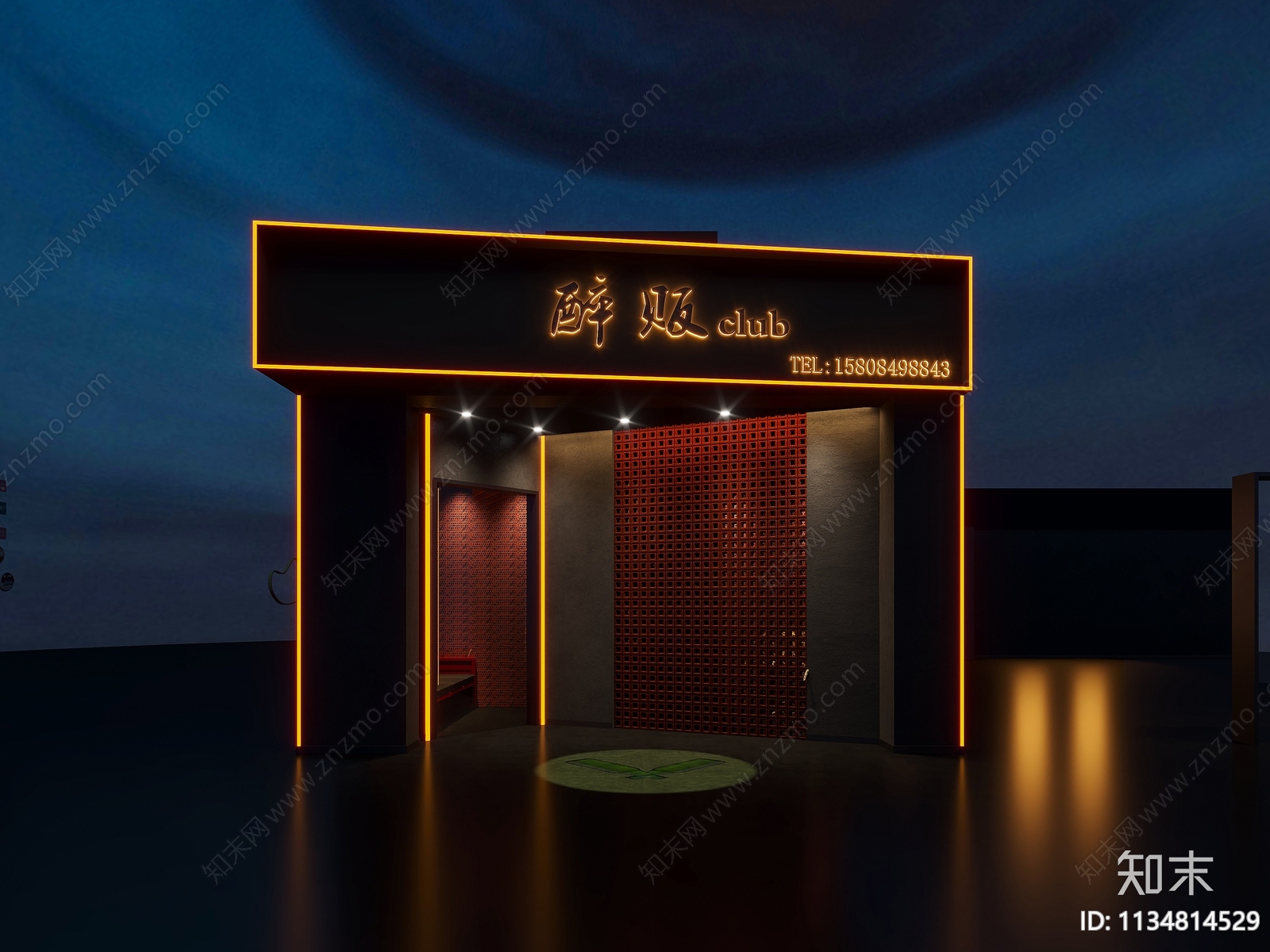 工业风音乐餐厅3D模型下载【ID:1134814529】