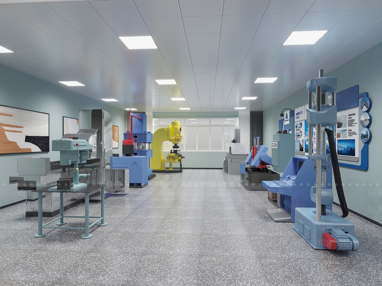 现代机械展厅3D模型下载【ID:1134815155】