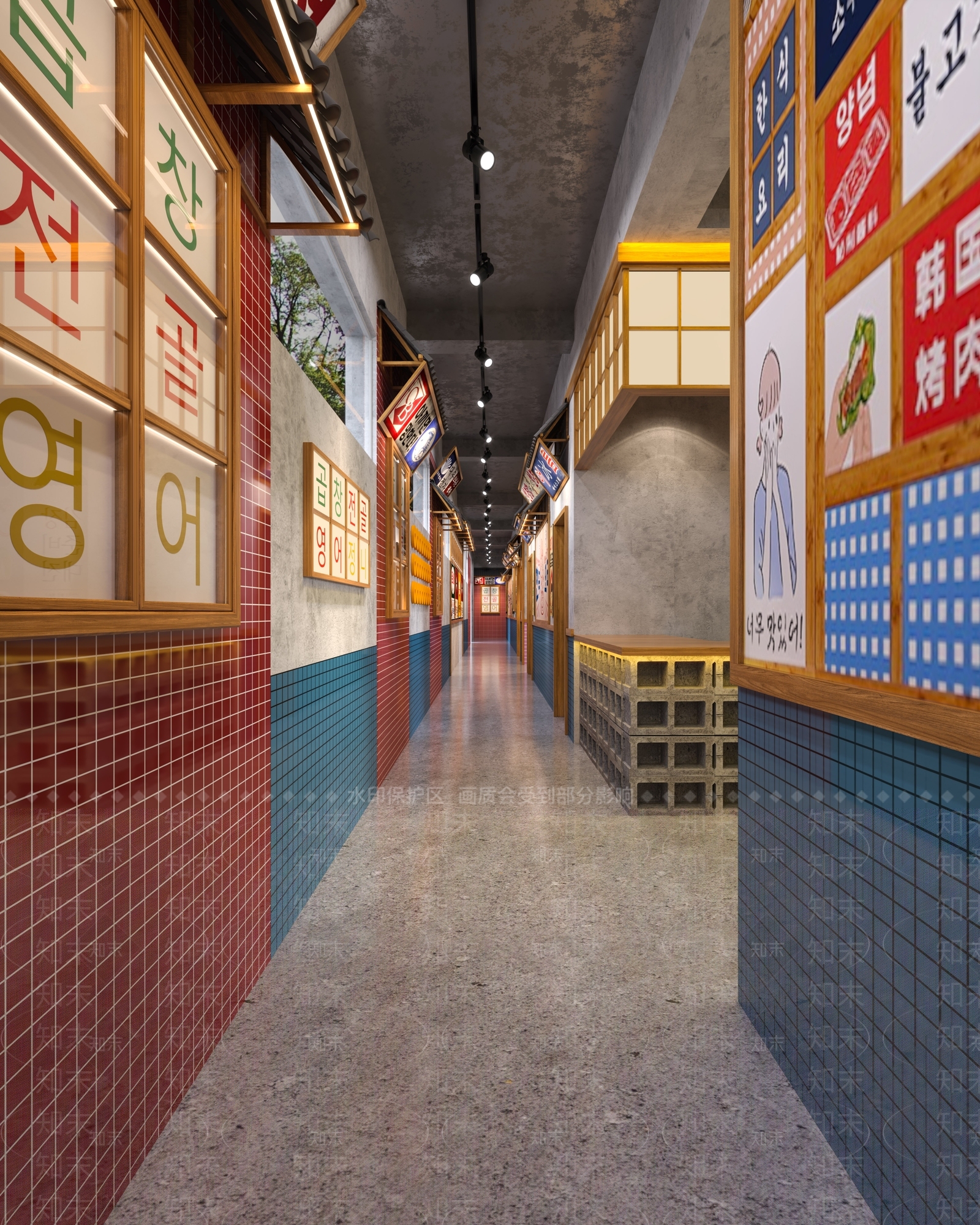 工业风韩式烤肉店3D模型下载【ID:1134816241】