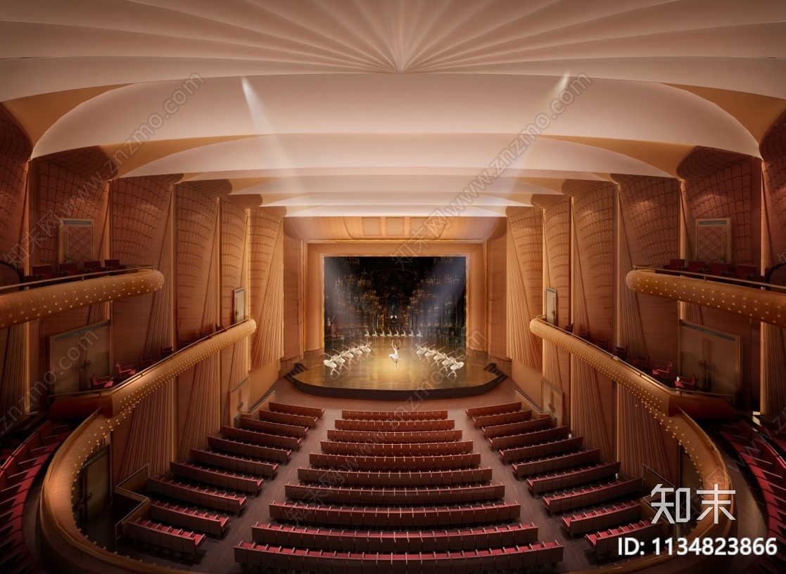 传媒中心大剧院效果图施工图下载【ID:1134823866】