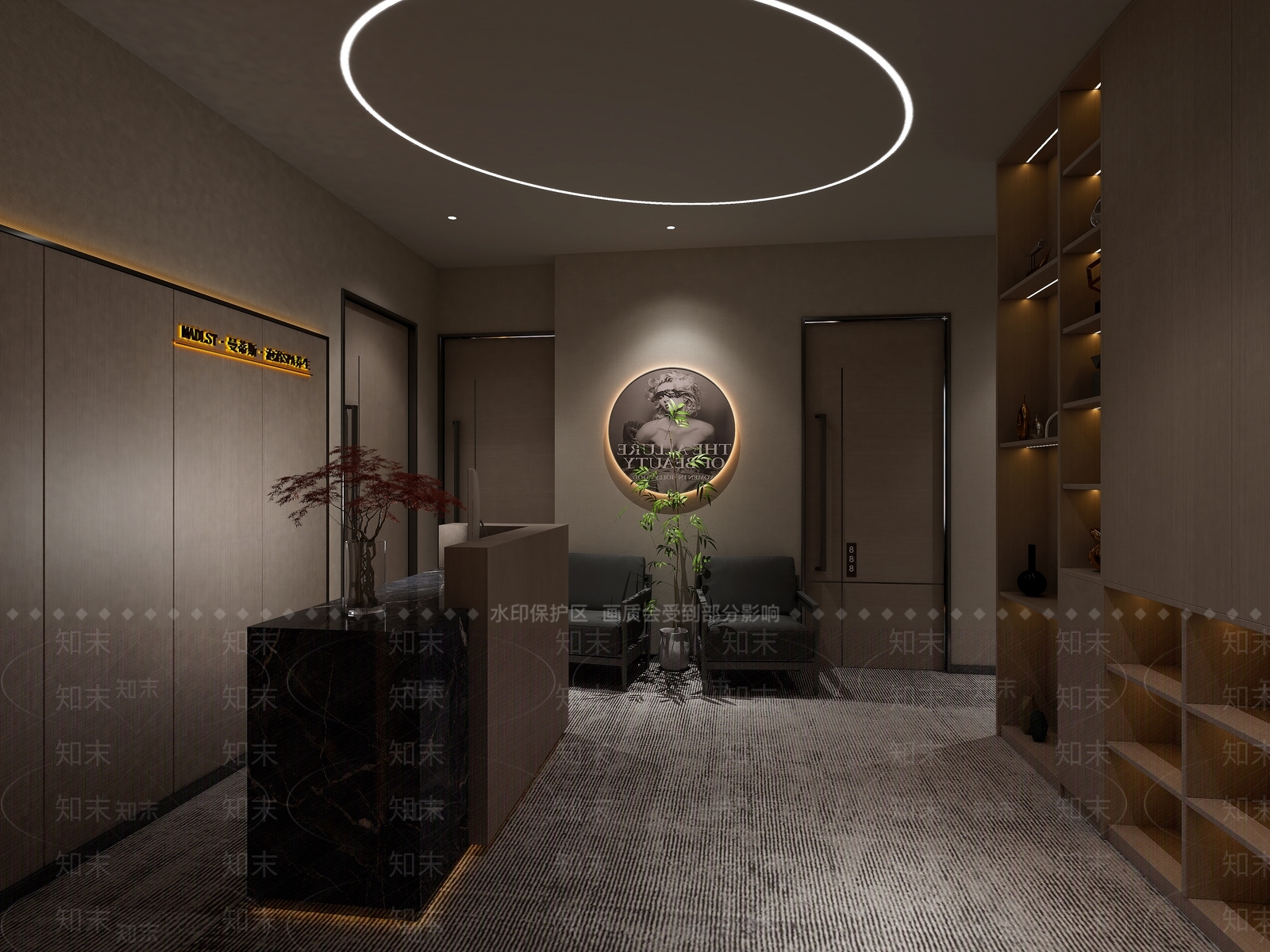 现代美容SPA店3D模型下载【ID:1134824389】