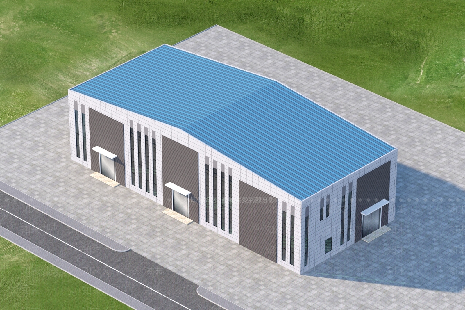 现代工业厂房3D模型下载【ID:1134825490】