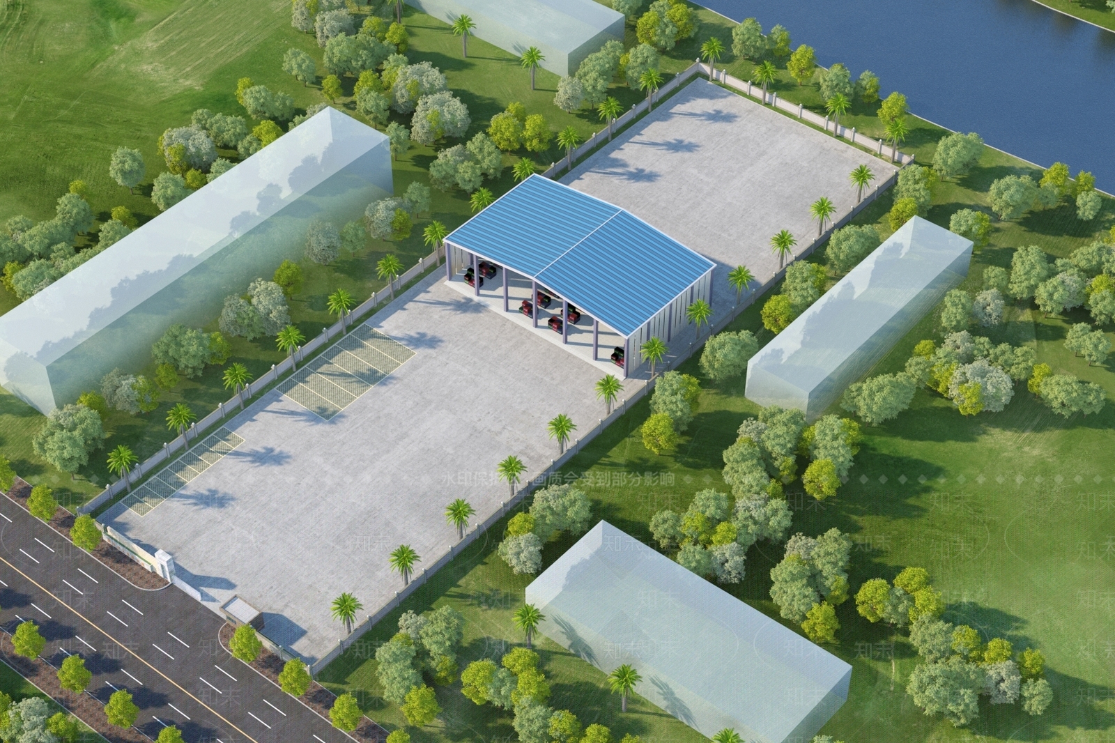 现代工业厂房3D模型下载【ID:1134826895】