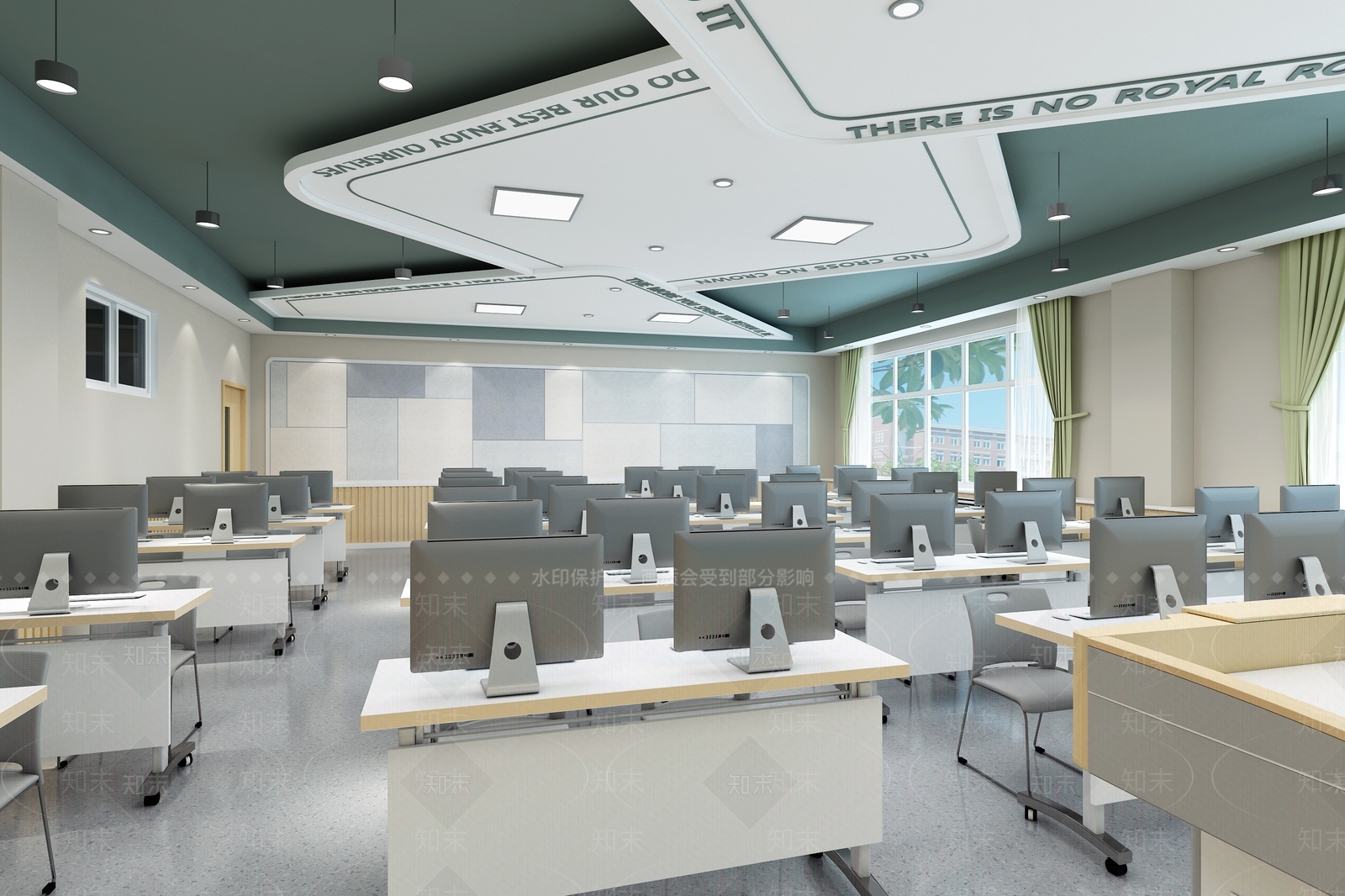 现代智慧教室3D模型下载【ID:1134829053】