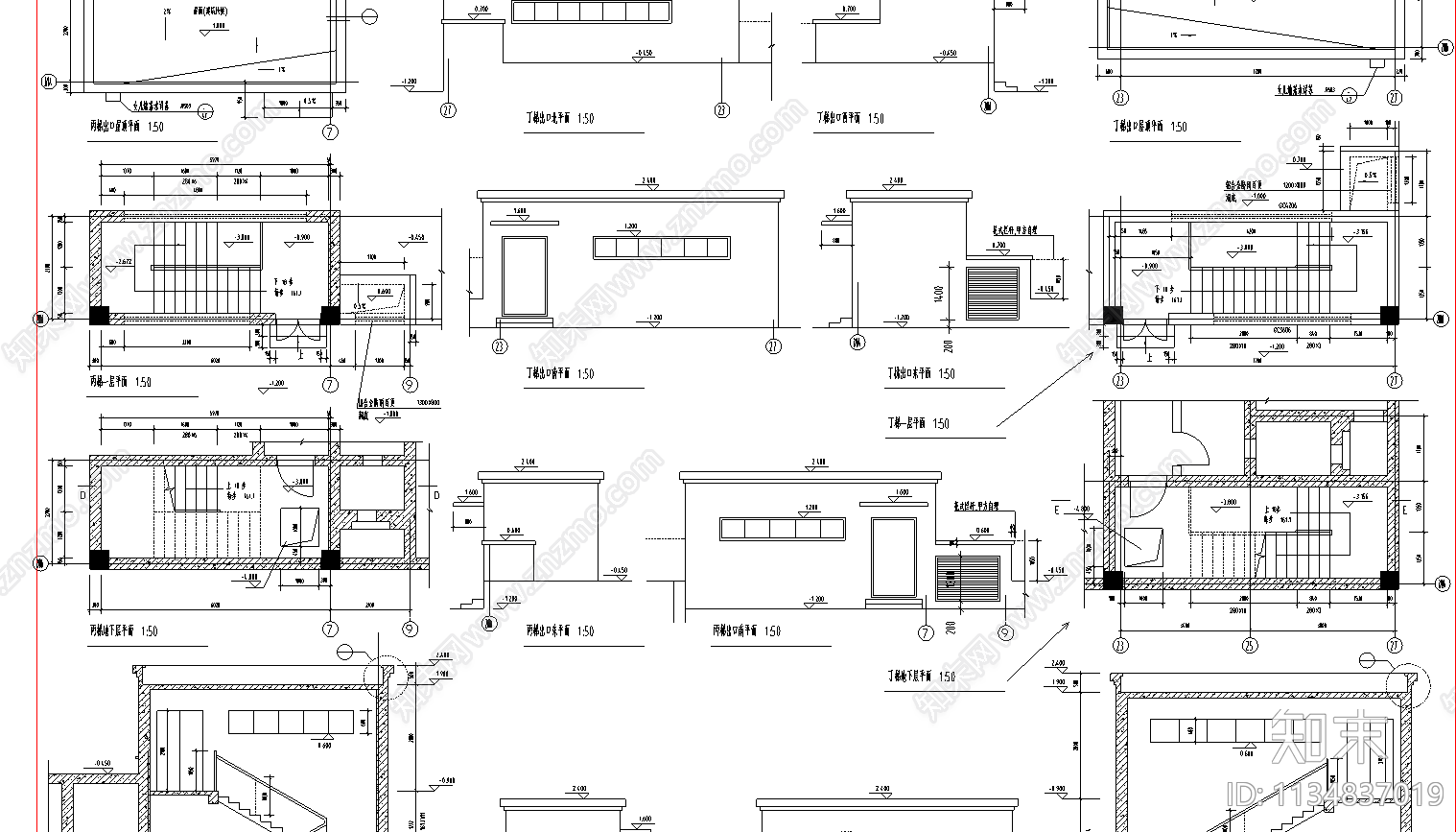 高层住宅楼建筑cad施工图下载【ID:1134837019】