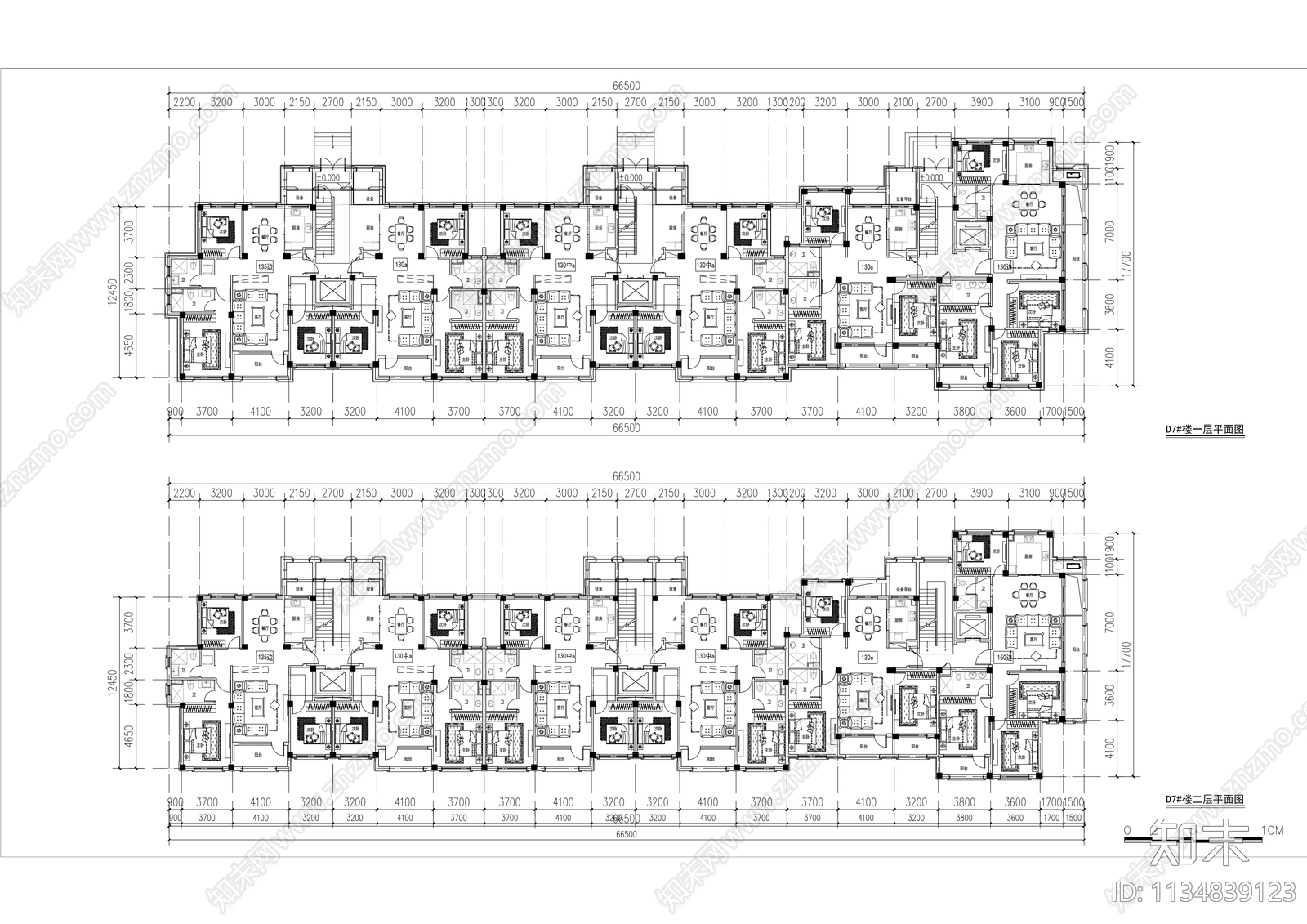 中式住宅建筑cad施工图下载【ID:1134839123】