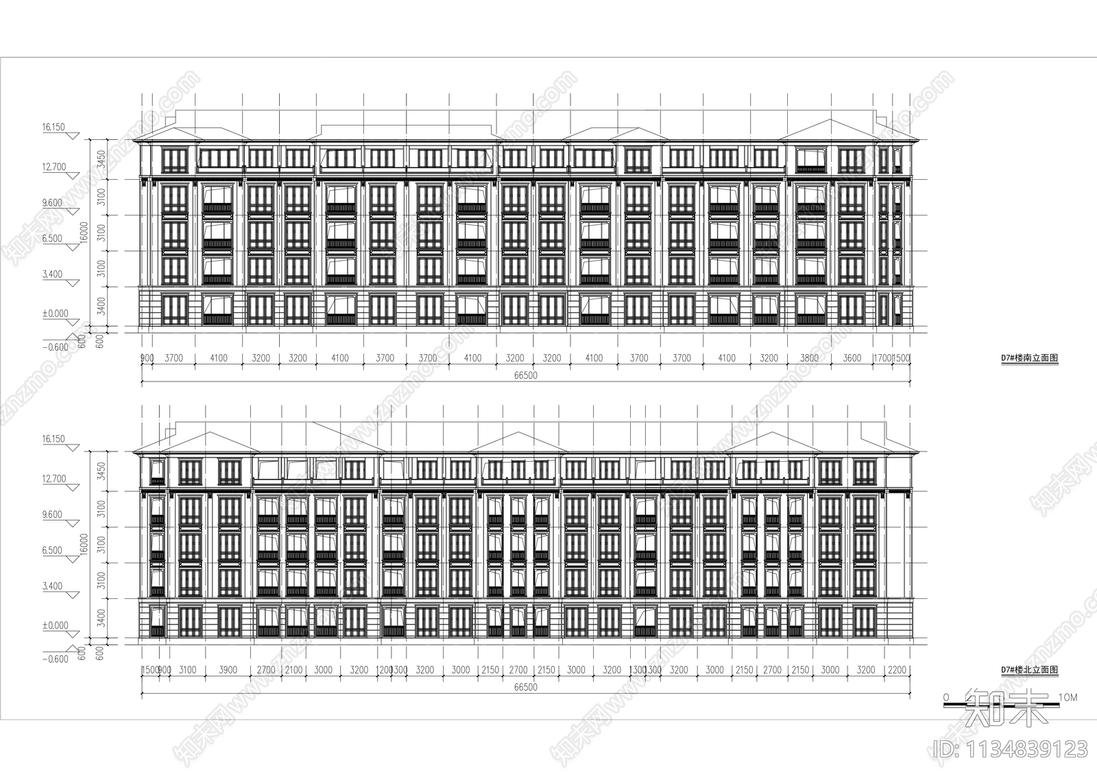 中式住宅建筑cad施工图下载【ID:1134839123】