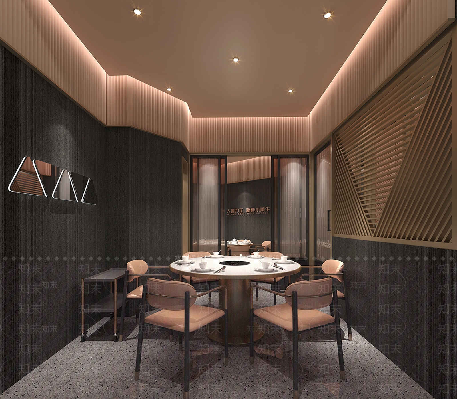 现代牛肉火锅店3D模型下载【ID:1134842305】