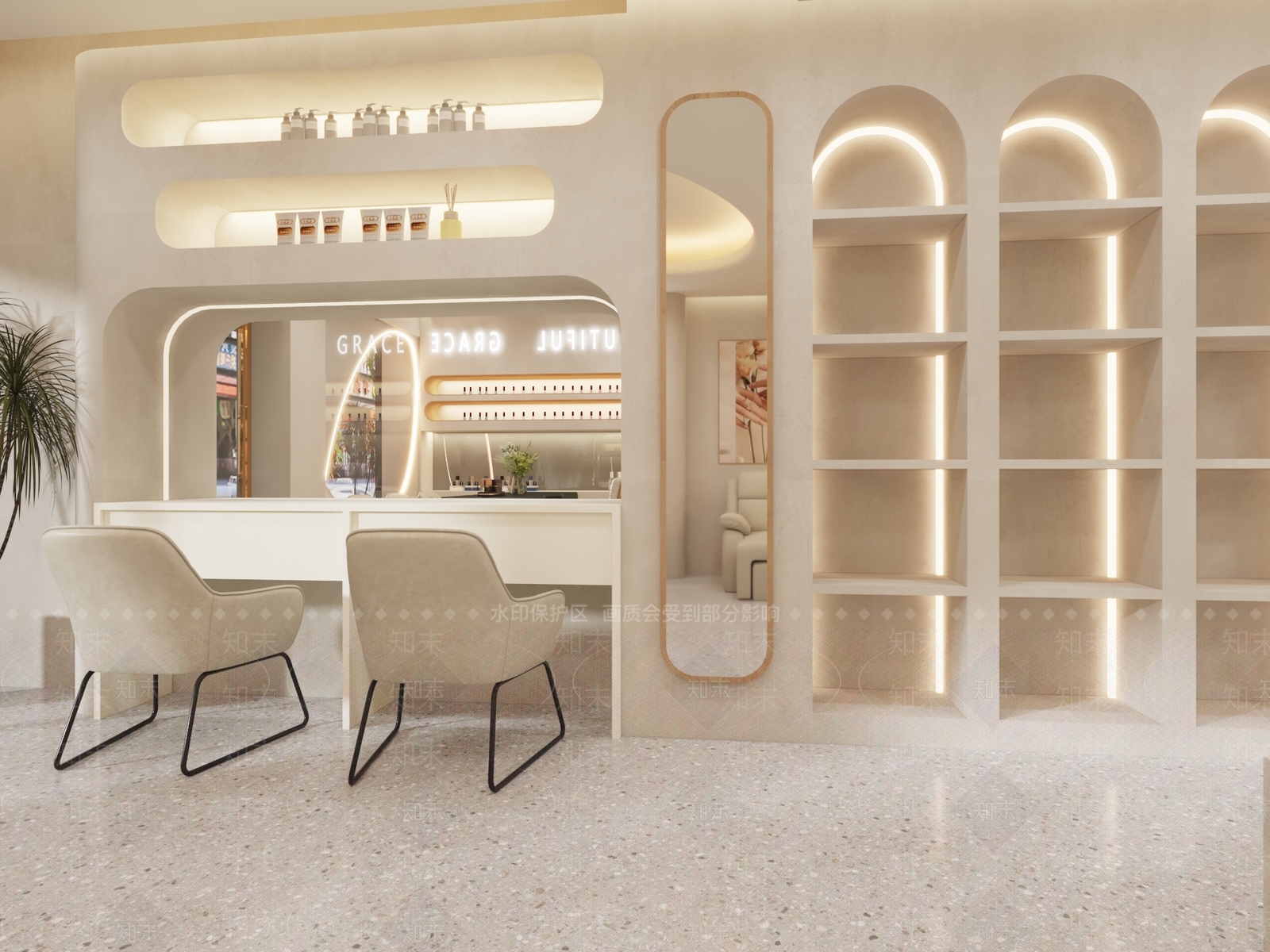 现代美容SPA店3D模型下载【ID:1134846098】