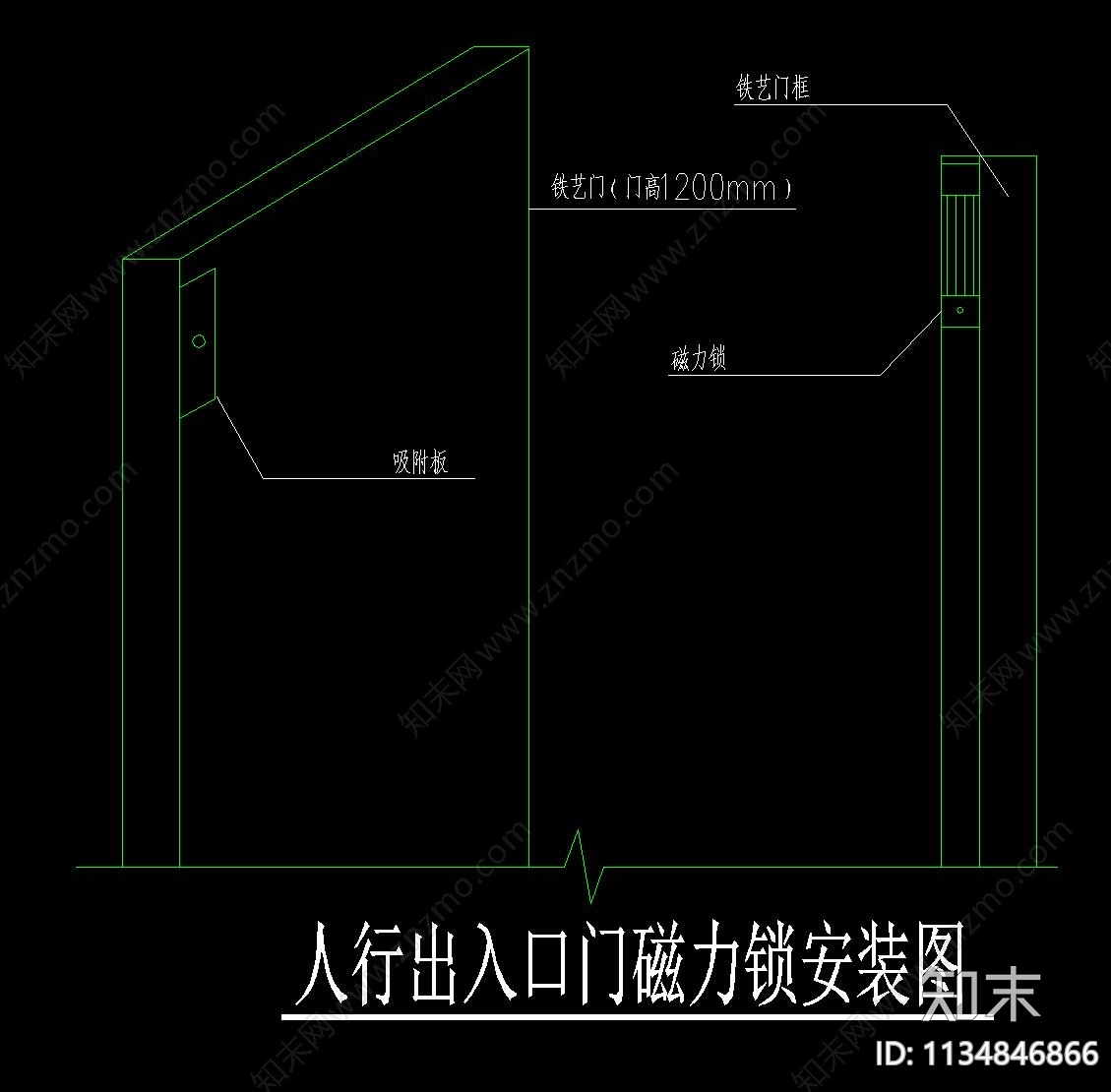 小区弱电智能化系统安装大样cad施工图下载【ID:1134846866】