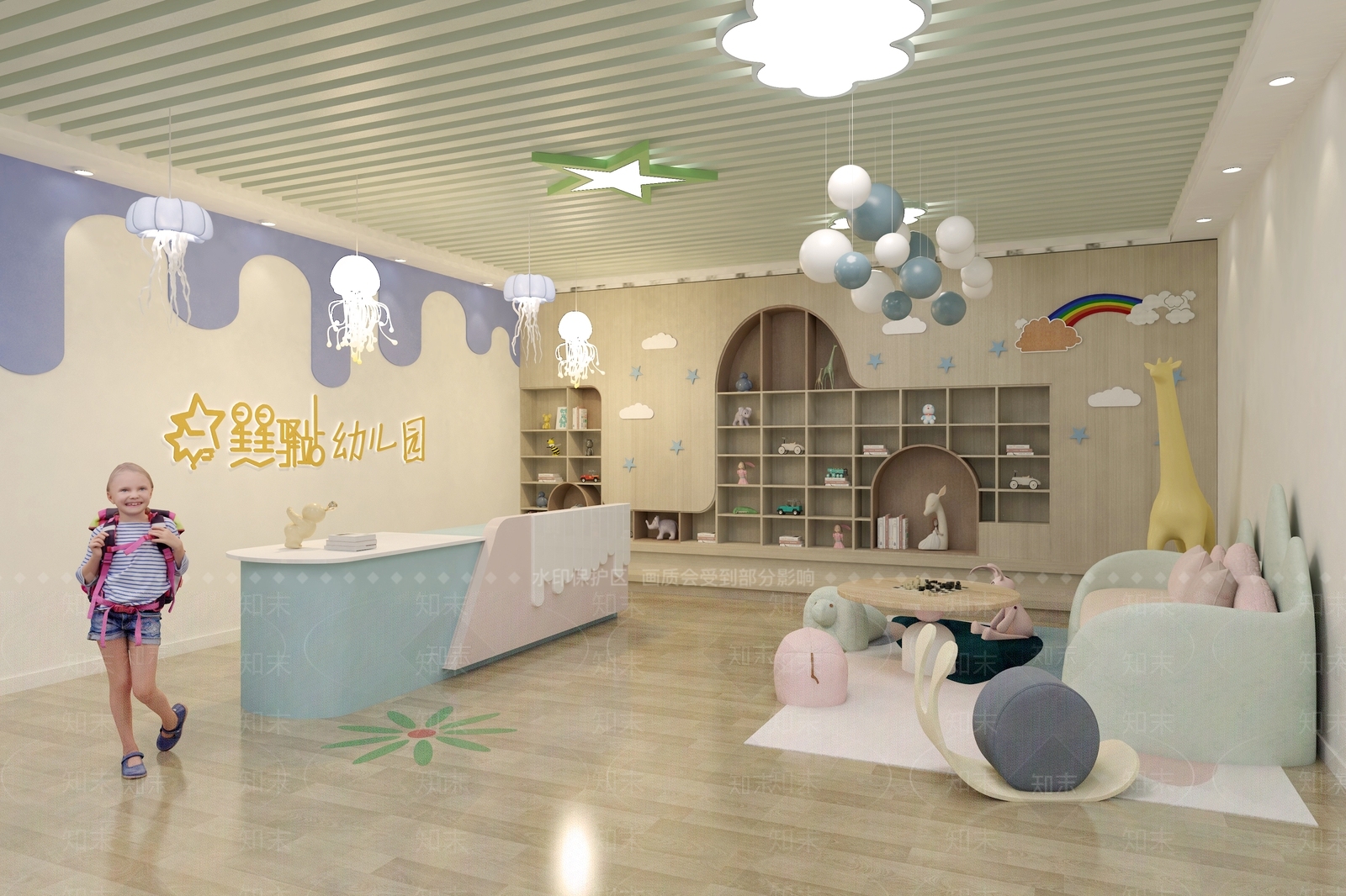 现代幼儿园3D模型下载【ID:1134849419】