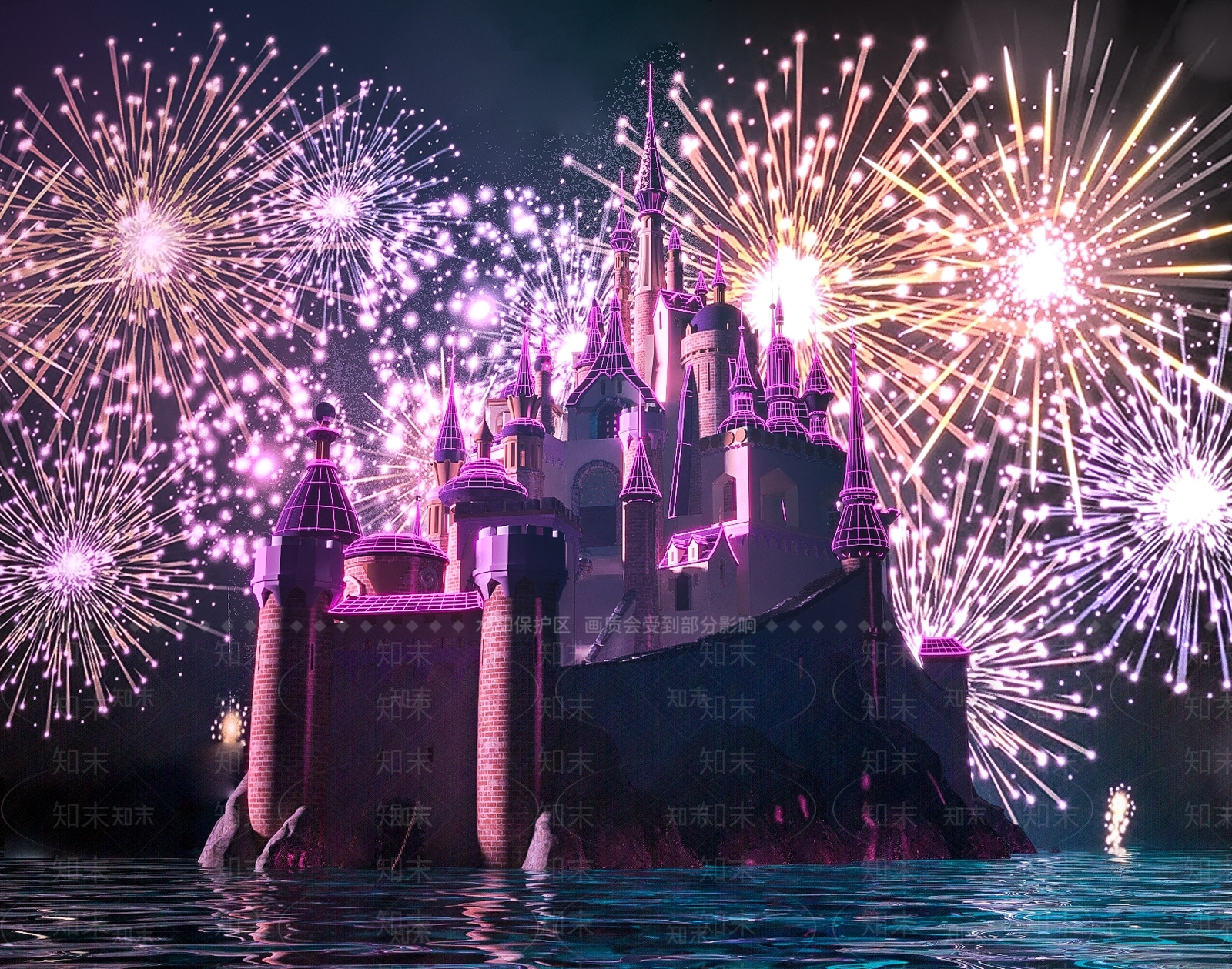 现代迪士尼城堡3D模型下载【ID:1135002234】