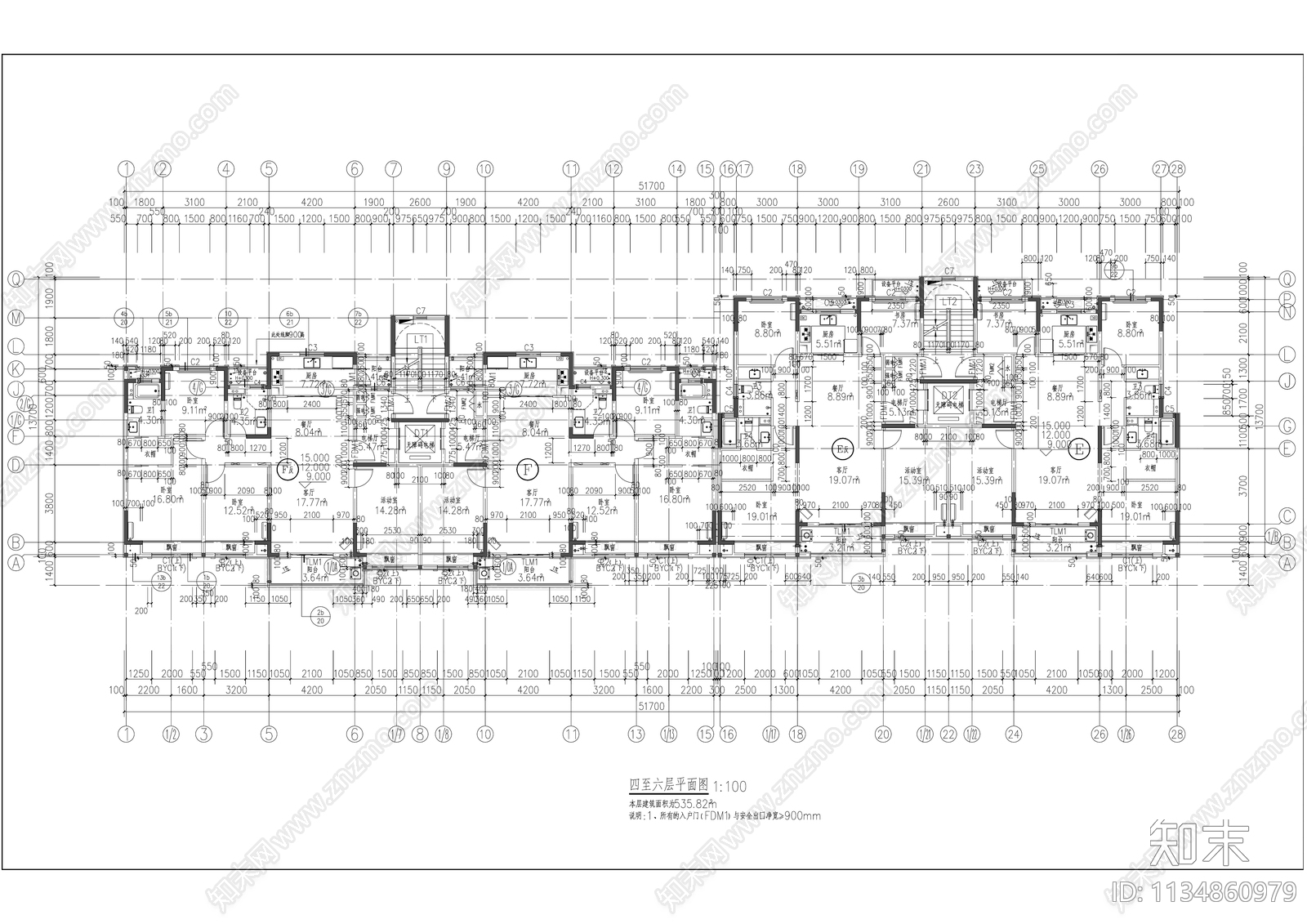 现现代住宅建筑效果图cad施工图下载【ID:1134860979】