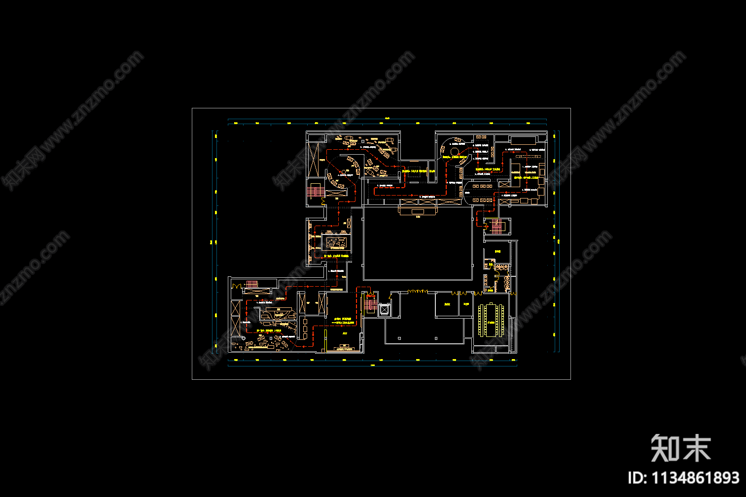 高淳博物馆展厅平面图cad施工图下载【ID:1134861893】