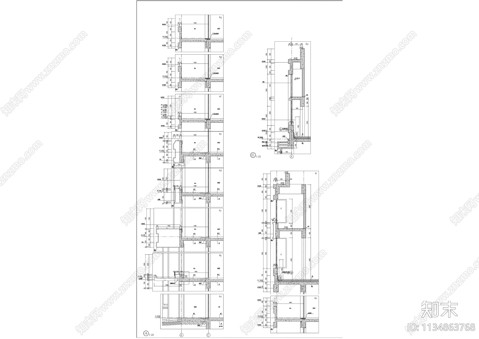 现代住宅高层建筑cad施工图下载【ID:1134863768】