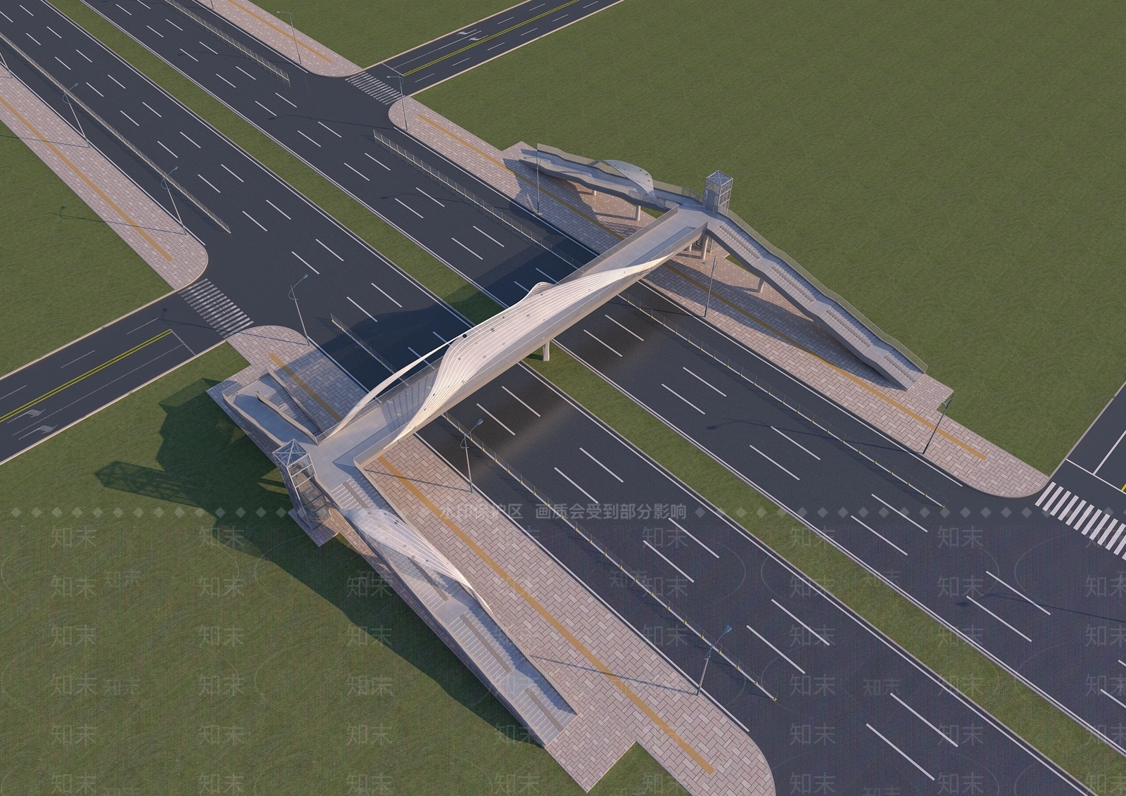 现代过路桥3D模型下载【ID:1134868833】
