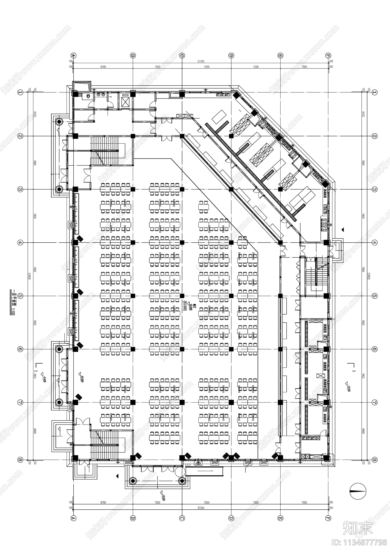 学校建筑cad施工图下载【ID:1134877798】
