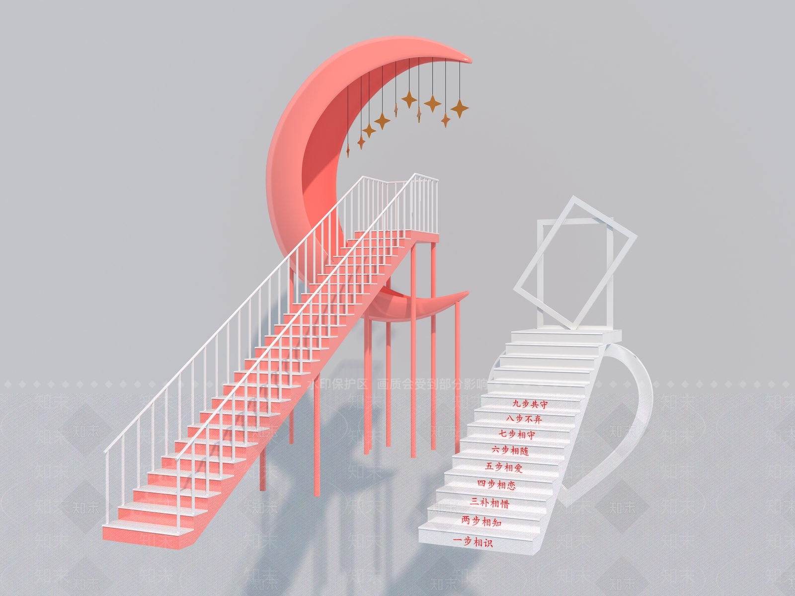 现代网红打卡天梯3D模型下载【ID:1156595037】